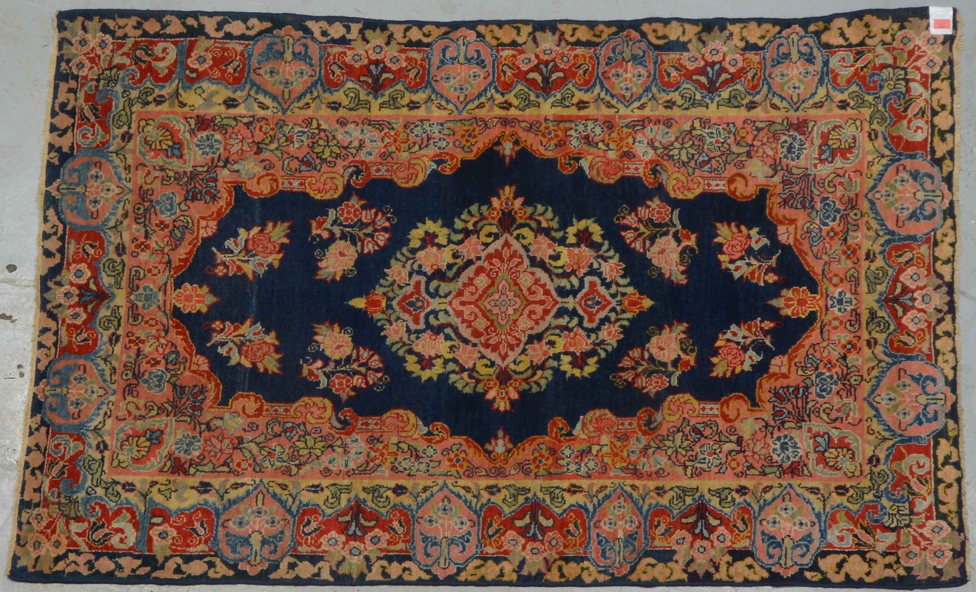 Sarough Mohajiran-Orientbrücke, antik, Pflanzenfarben, ringsum komplett, Flor in gutem Zustand