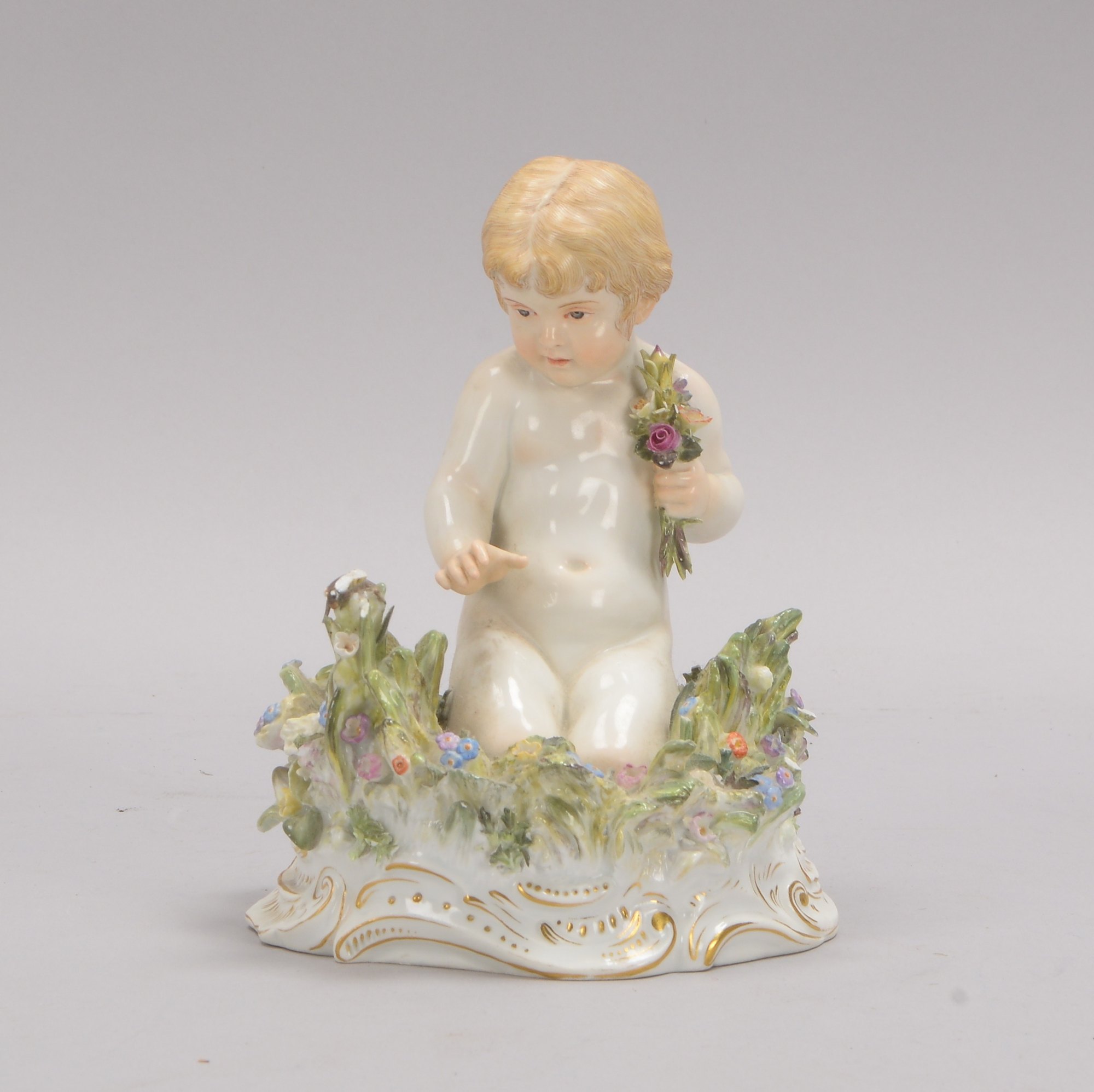 Meissen (Knaufzeit), Porzellanfigur, 'Blumenmädchen', Modellnr. 'R166', Bossierer-Nr. '54'