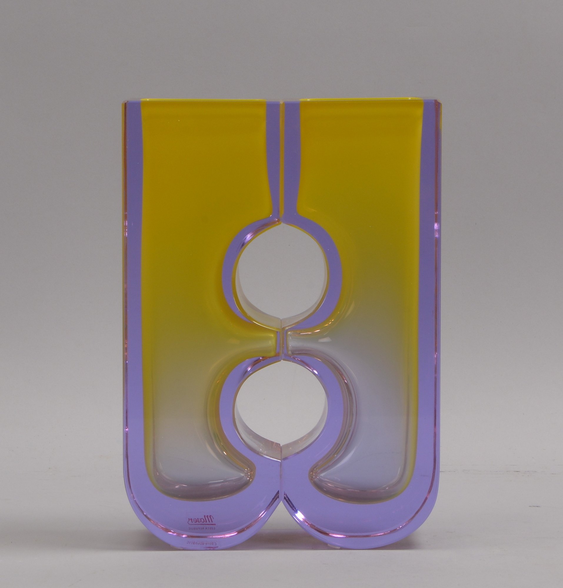 Moser, Designer-Glasvase, 'Erde' (aus der Serie 'Die vier Elemente'), Entwurf: Jiri Suhajek