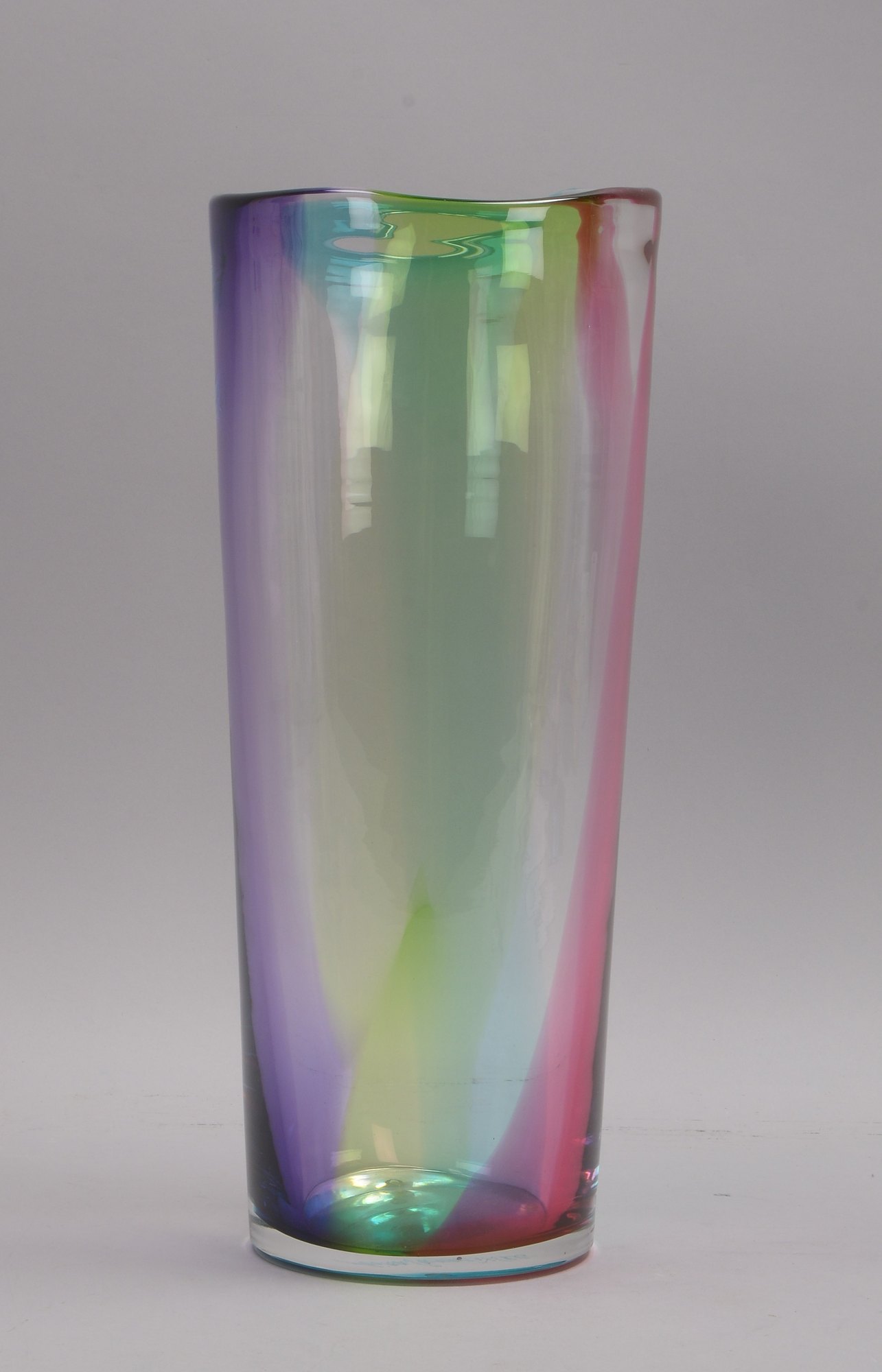 Orrefors, Designer-Vase, limitierte Auflage '12/60' (2009), mehrfarbig, in Originalverpackung