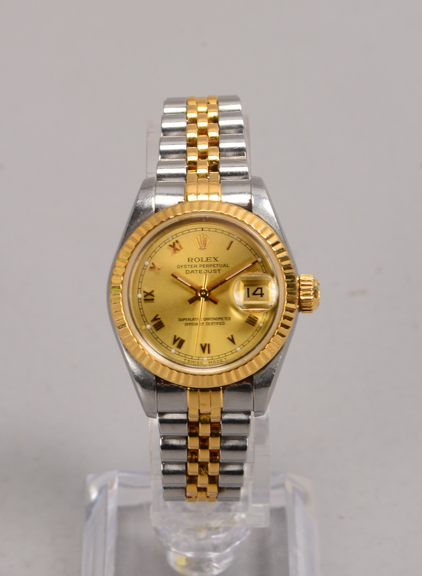 Damenarmbanduhr, Rolex Oyster 'Perpetual Datejust', im Stahl-/Goldgehäuse, Automatik