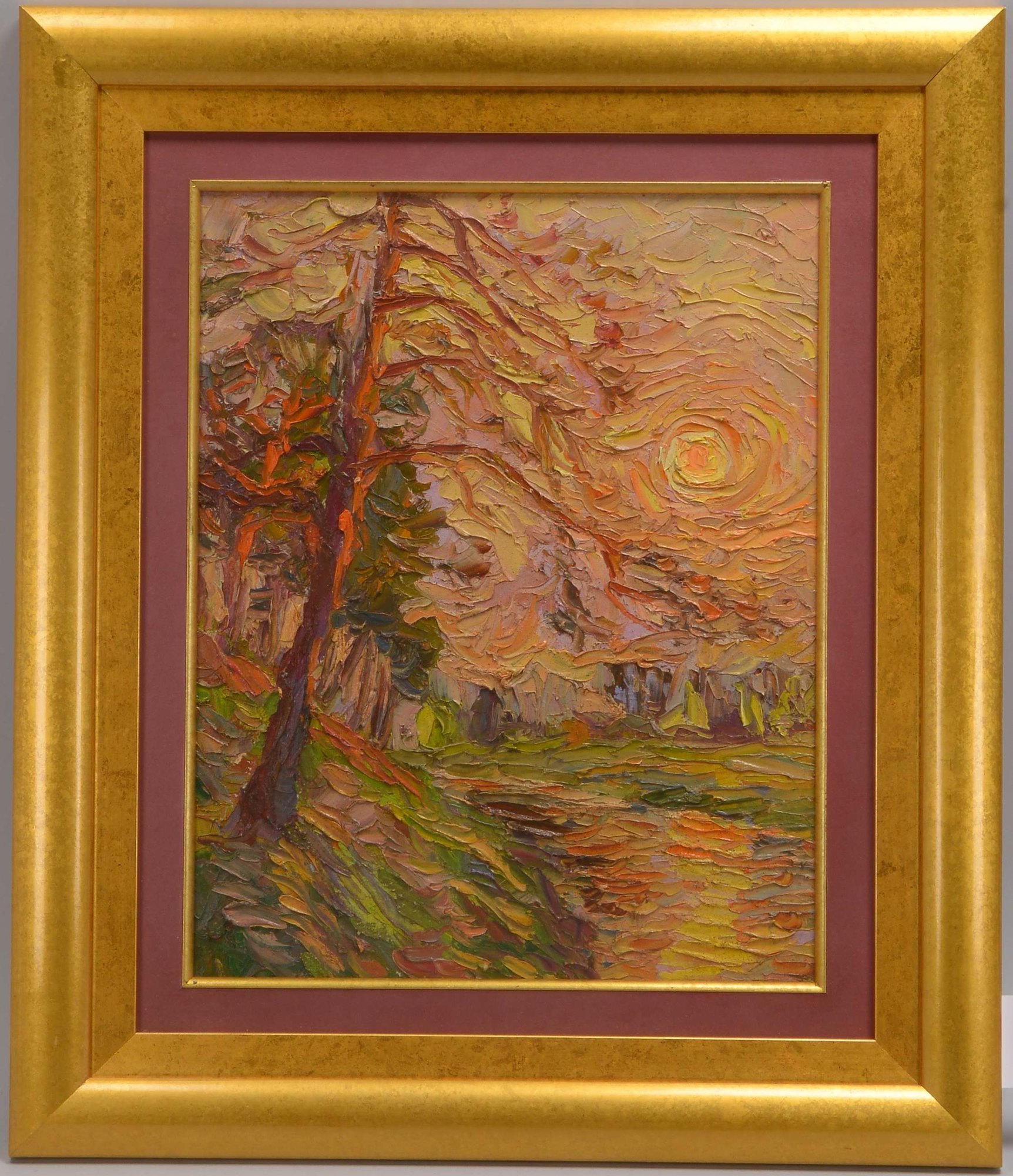 Shilinzev, Sergei, 'Spring on River Sherna', Spachteltechnik auf Leinwand/gerahmt, verso signiert