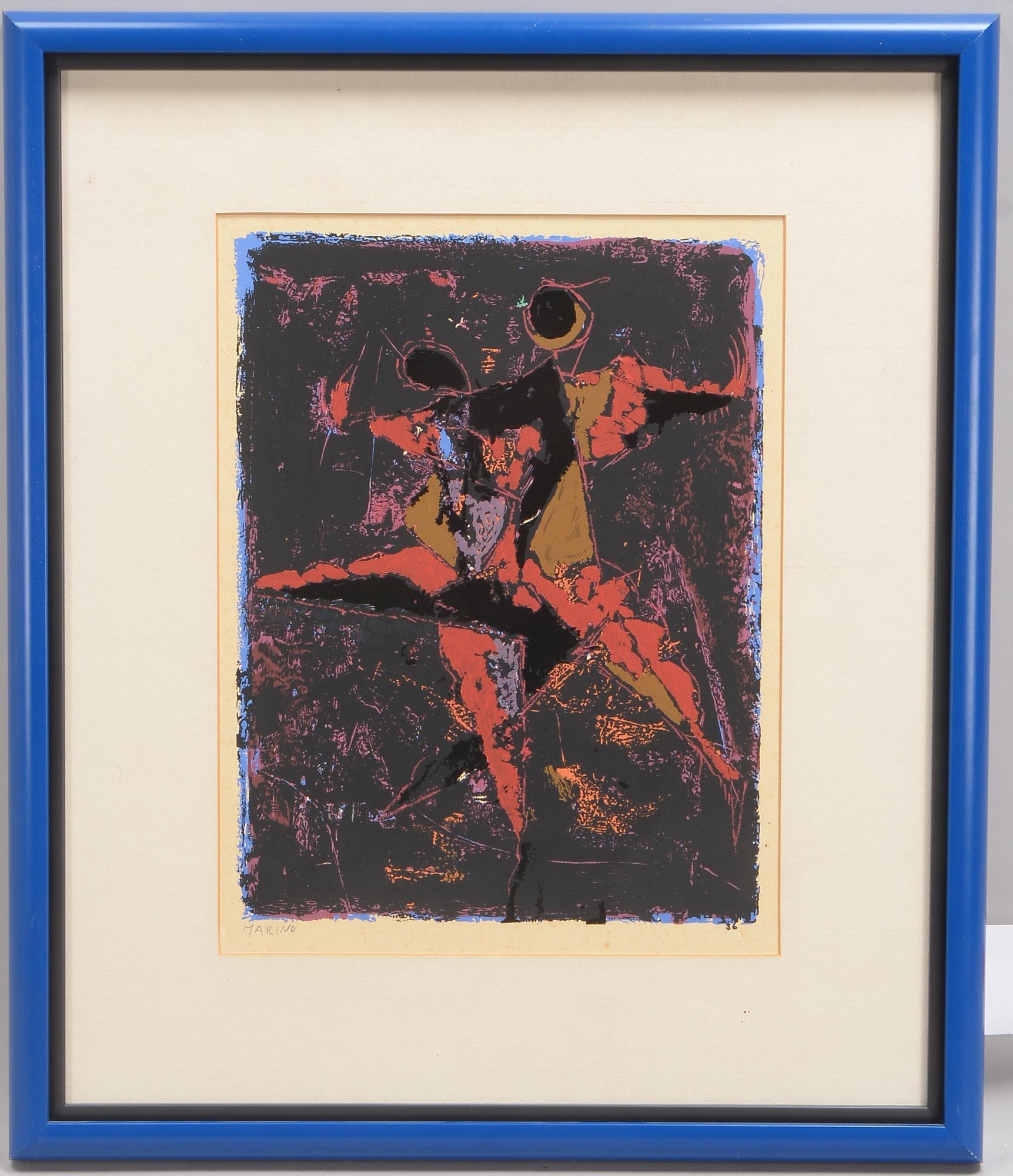 Marini, Marino (1901 Pistoia - 1980 Viareggio), 'Tänzer', Farbsiebdruck, unten links bleisigniert