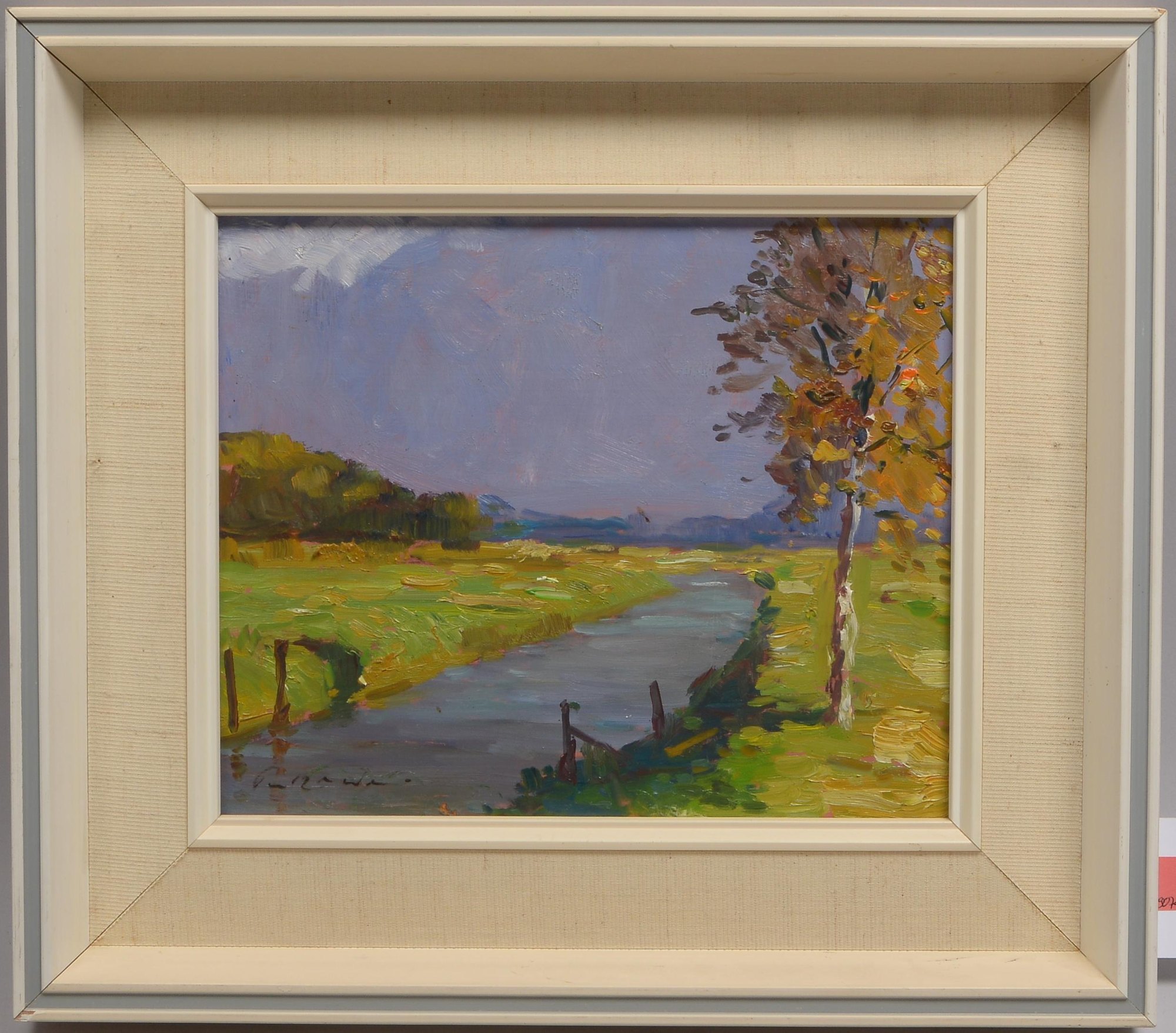Wilke, Paul Ernst (1894 - 1972, Bremerhaven), 'Moorkanal', Öl auf Hartfaser/gerahmt