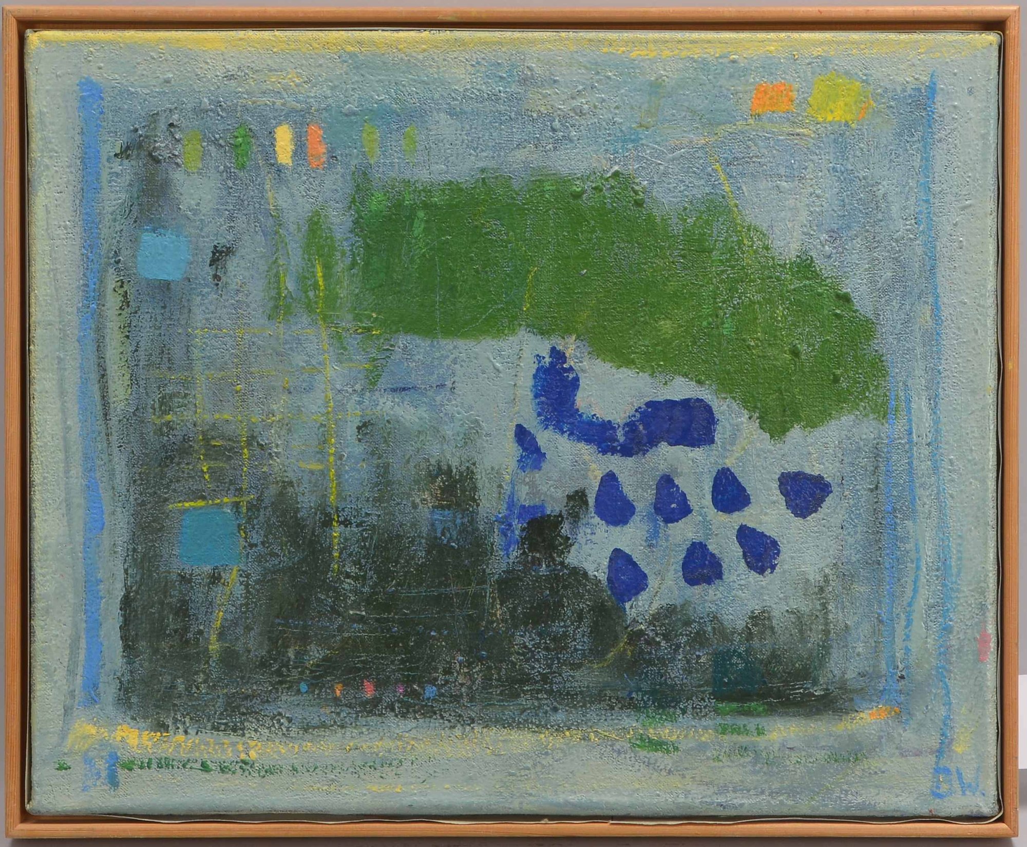 Winkelmann, Bettina (*1961), 'Gennembrud 2000' - 'Durchbruch' (Originaltitel), Öl/Lw, monogrammiert