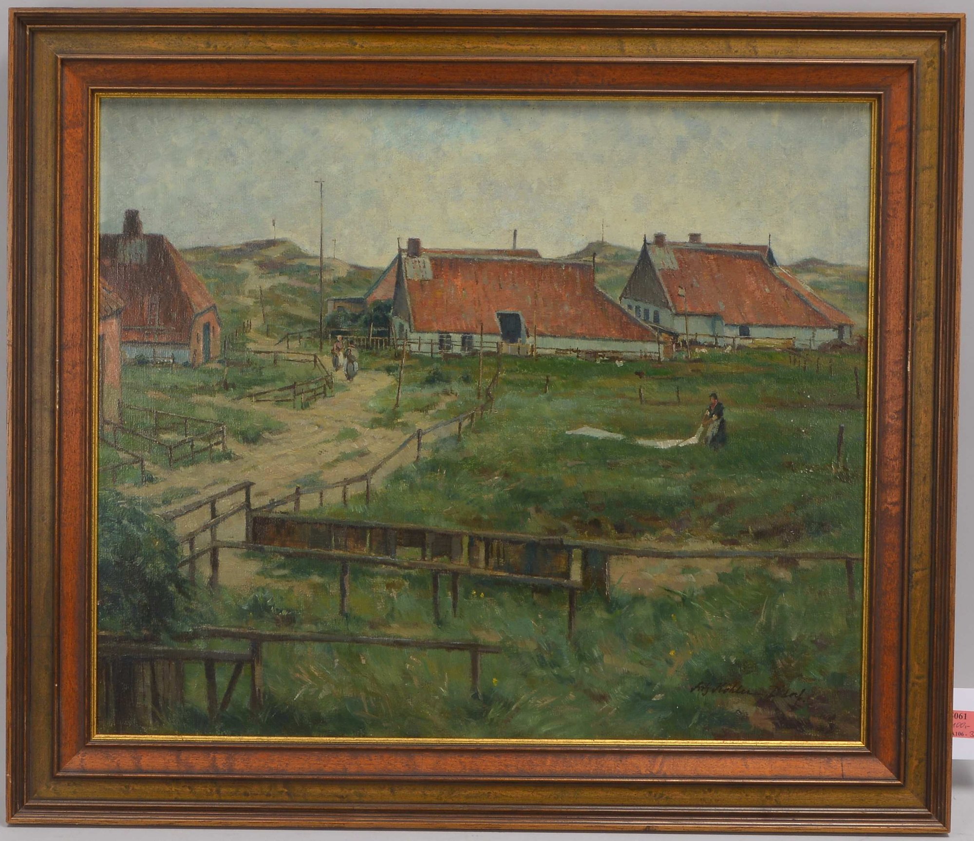 Köhler, Fritz (1887 - 1971), 'Gehöft auf Föhr', Öl/Lw, unten rechts signiert und ortsbezeichnet