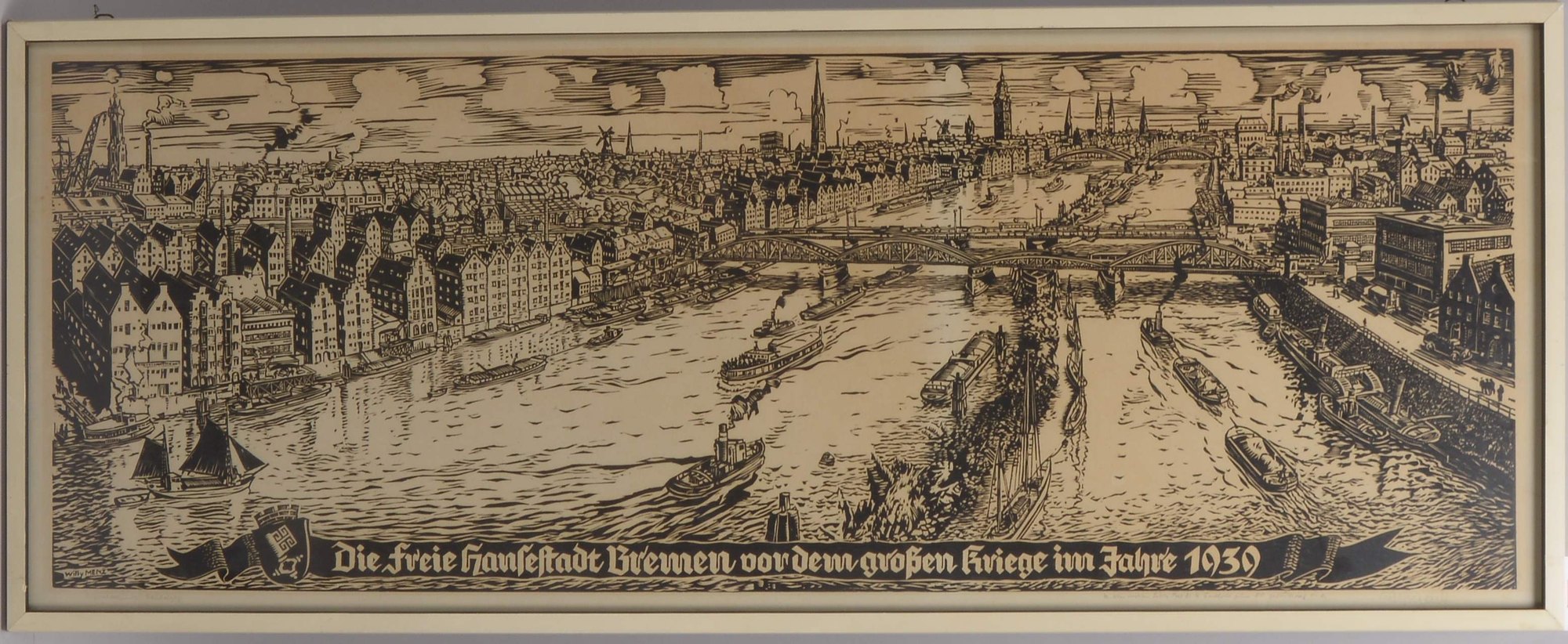 Menz, Willy (1890 - 1969), 'Die Freie Hansestadt Bremen vor dem Großen Kriege im Jahre 1939'