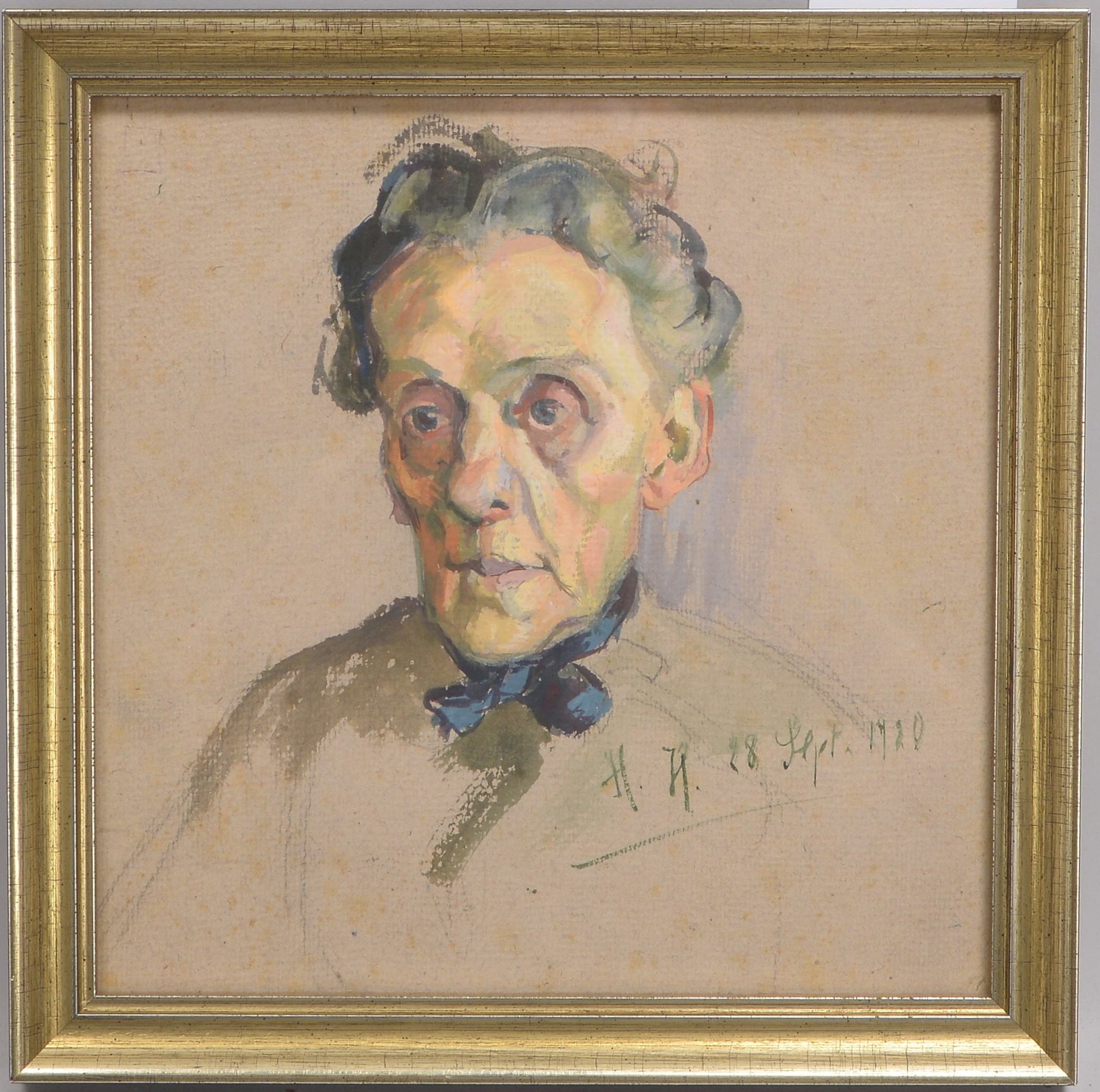 Heick, Henriette Betty Elisabeth (1878 Lübeck - 1974 Heiligenhafen), 'Selbstportrait', Aquarell