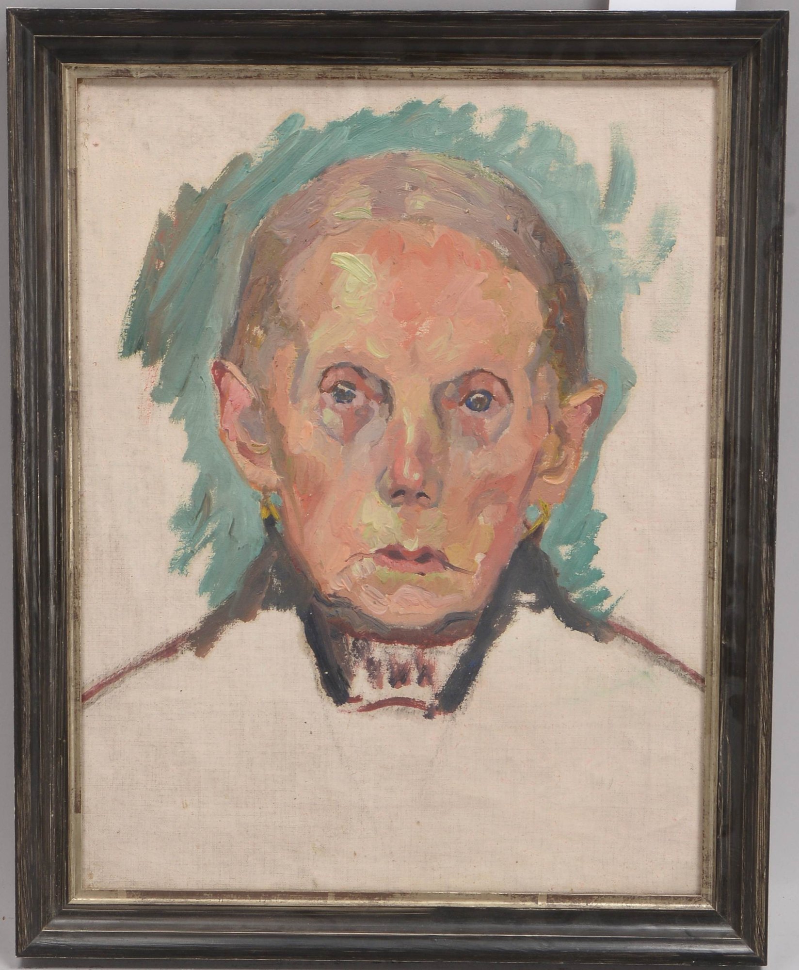 Heick, Henriette Betty Elisabeth (1878 Lübeck - 1974 Heiligenhafen), 'Selbstportrait', Öl/Lw