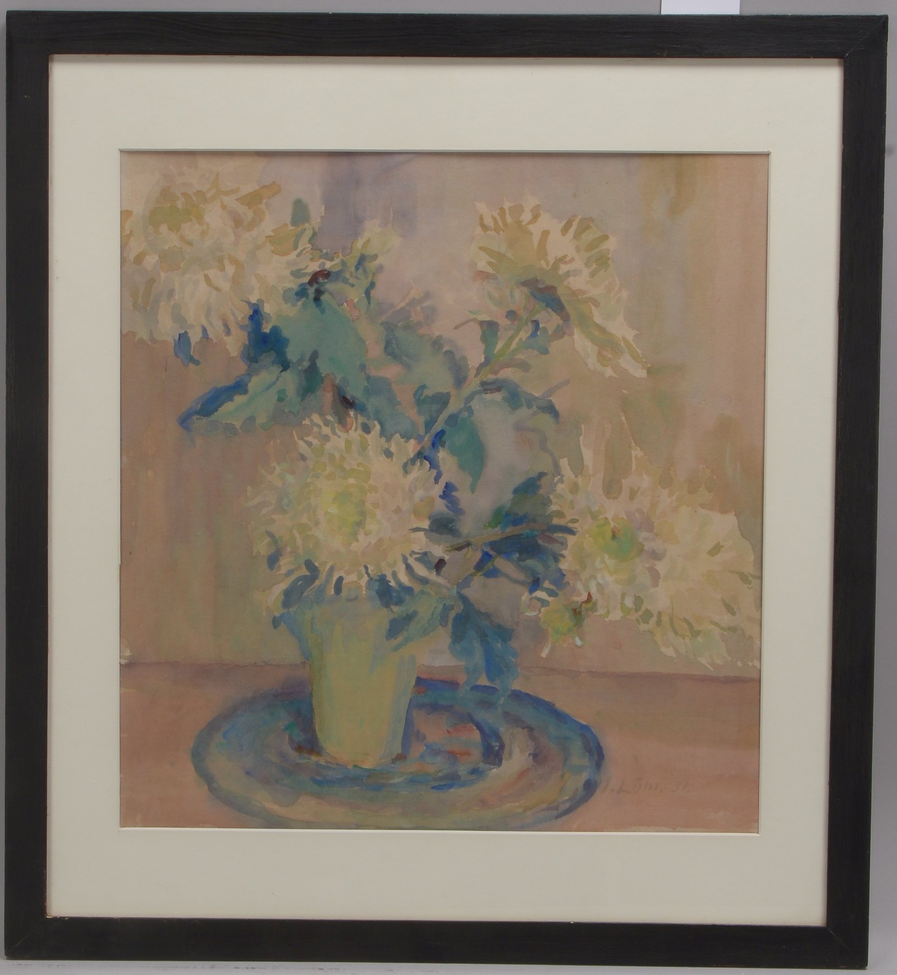 Löhr, Anna (1870 - 1955), 'Chrysanthemen', Aquarell, unten rechts signiert und datiert (19)'31'