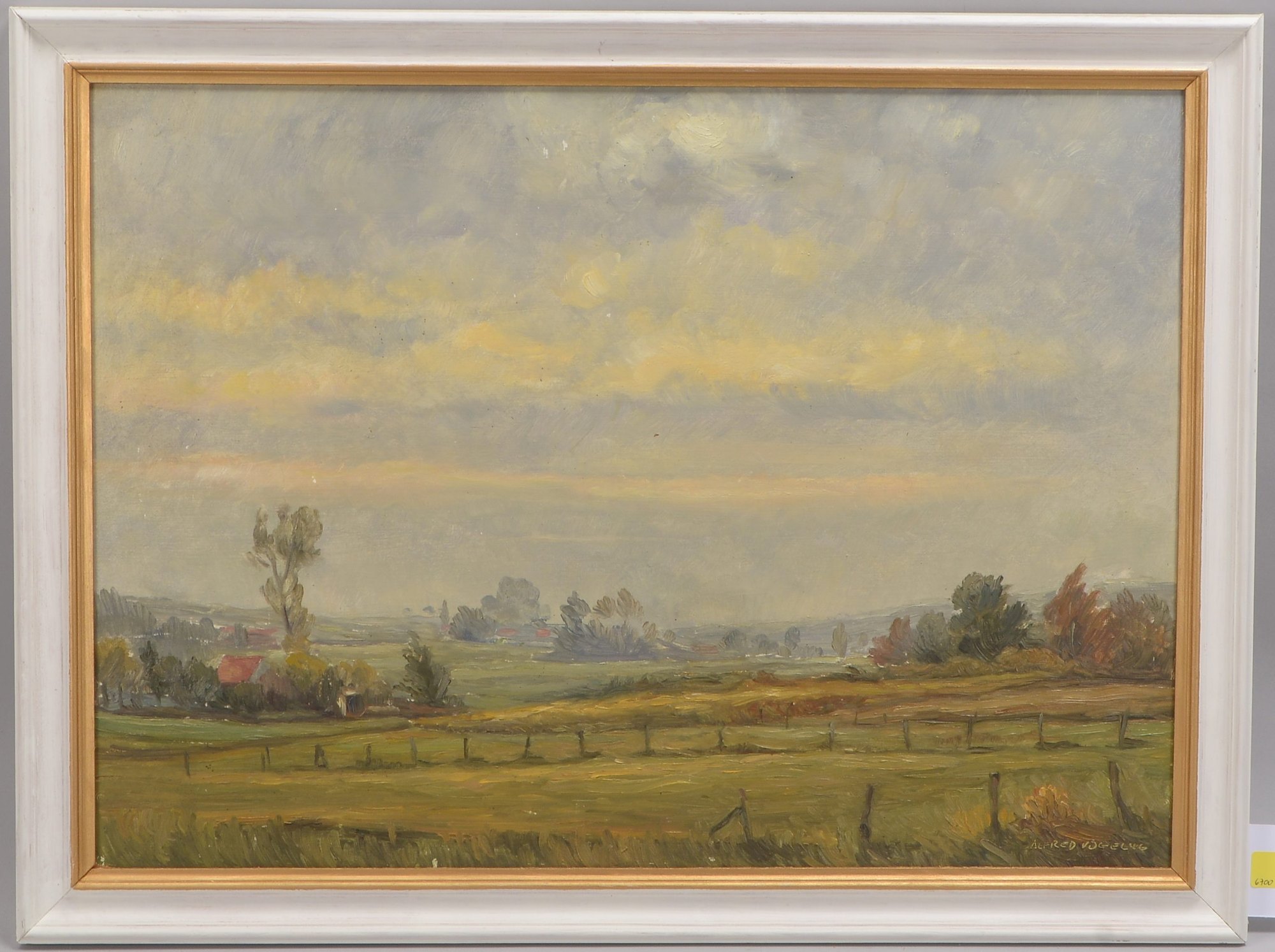 Vogel, Alfred (zugeschrieben), 'Weite Landschaft', Öl auf Hartfaser/gerahmt, unten rechts signiert
