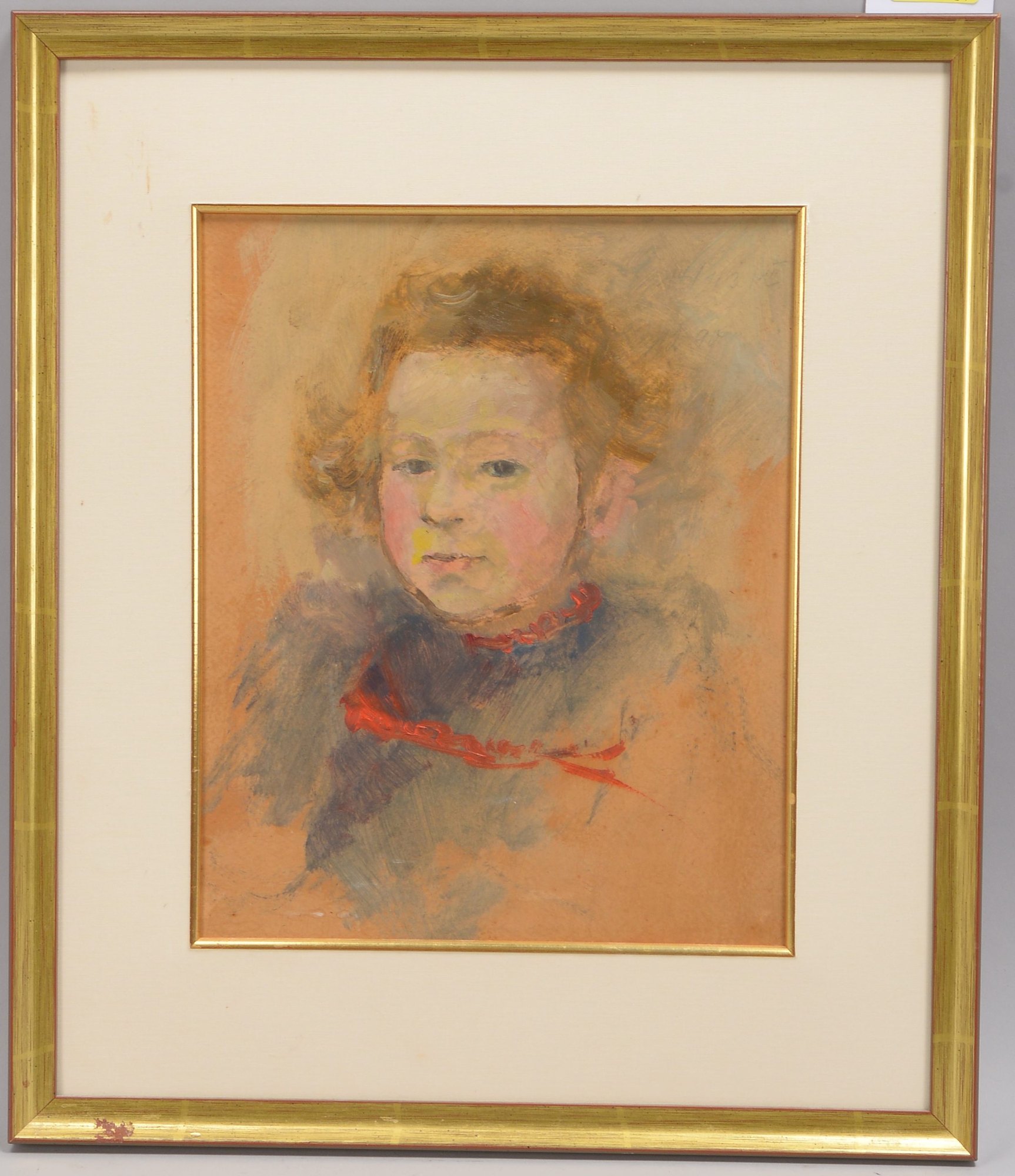 Vogel-Dietz, Hede, 'Mädchenportait', Öl auf Malkarton/gerahmt, unsigniert; Maße 31,5 x 25,5 cm