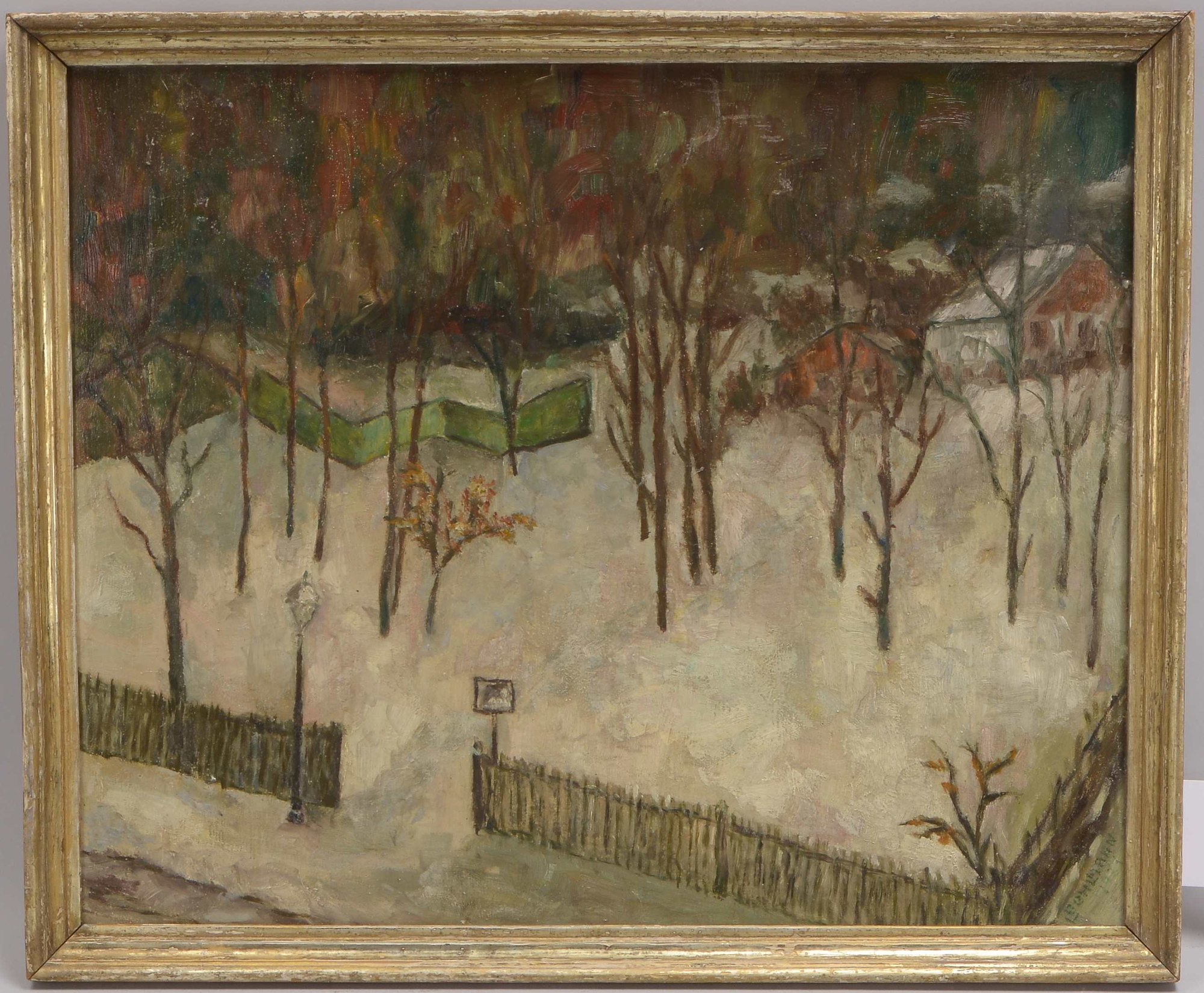 Bohlmann, Karl, 'Der erste Schnee', Öl auf Hartfaser/gerahmt, unten rechts signiert und datiert