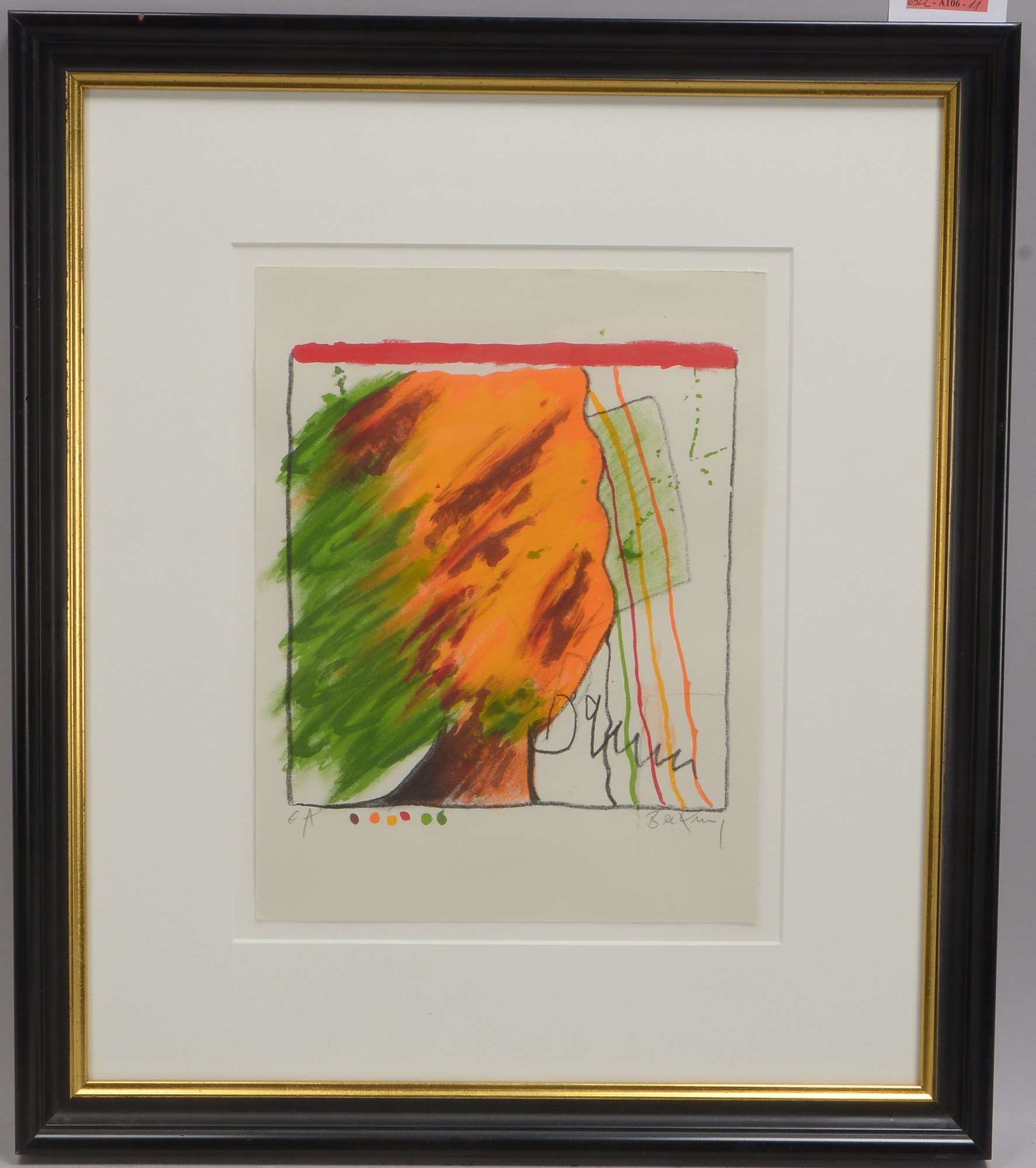 Becking, Horst (*1937 Hagen), 'Baumkomposition', Farblithografie, 'Épreuve d'Artiste', signiert