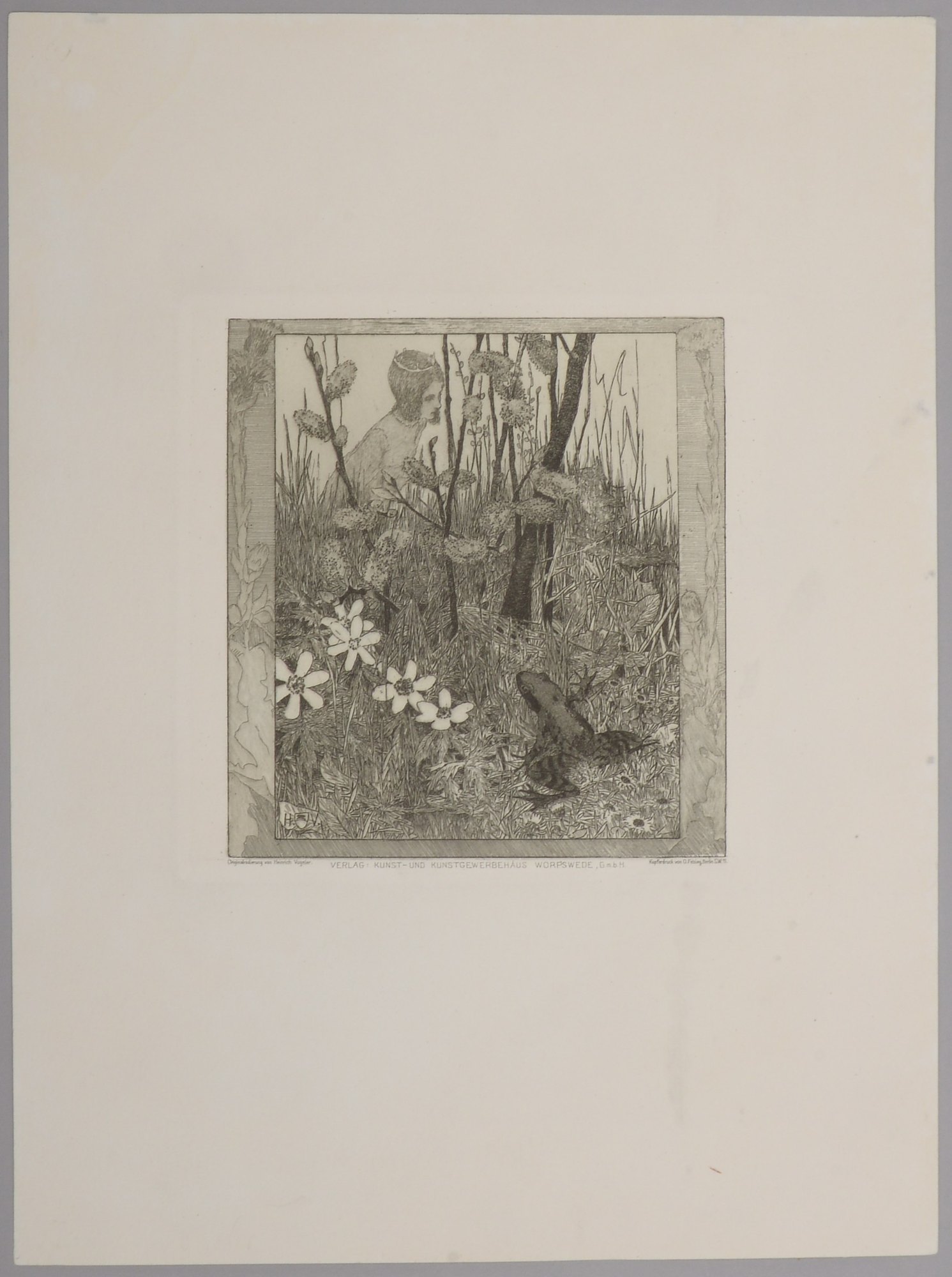 Vogeler, Heinrich (1872 Bremen - 1942 Kasachstan), 'Froschbraut', Auflage: 100 Exemplare