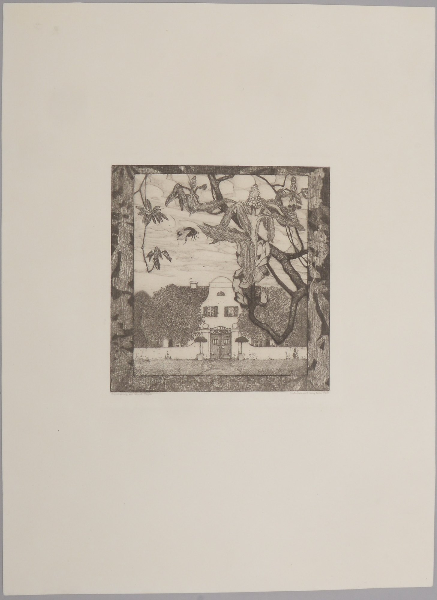 Vogeler, Heinrich (1872 Bremen - 1942 Kasachstan), 'Um Mittag' (Platte von 1899/gedruckt 1907)