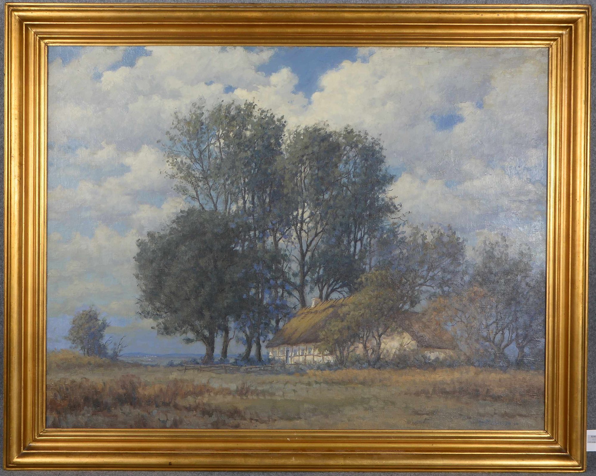Rasmussen, Robert, 'Landschaft mit Bauernkate', Öl/Lw, unten rechts signiert; Bildmaße 101 x 130 cm