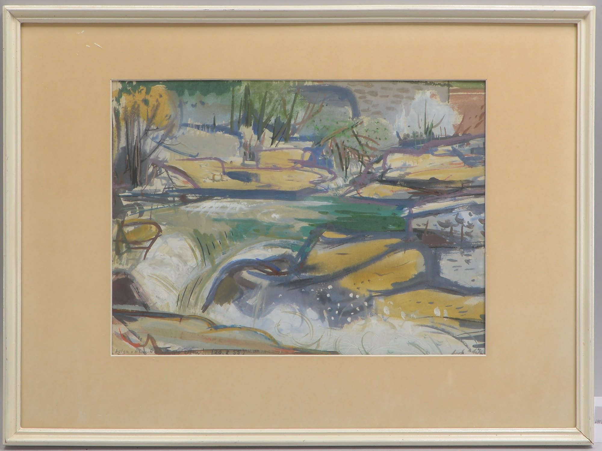 Witt, Ernst (1901 - 1977), 'Landschaft', Mischtechnik, unten rechts signiert und datiert (19)'54'