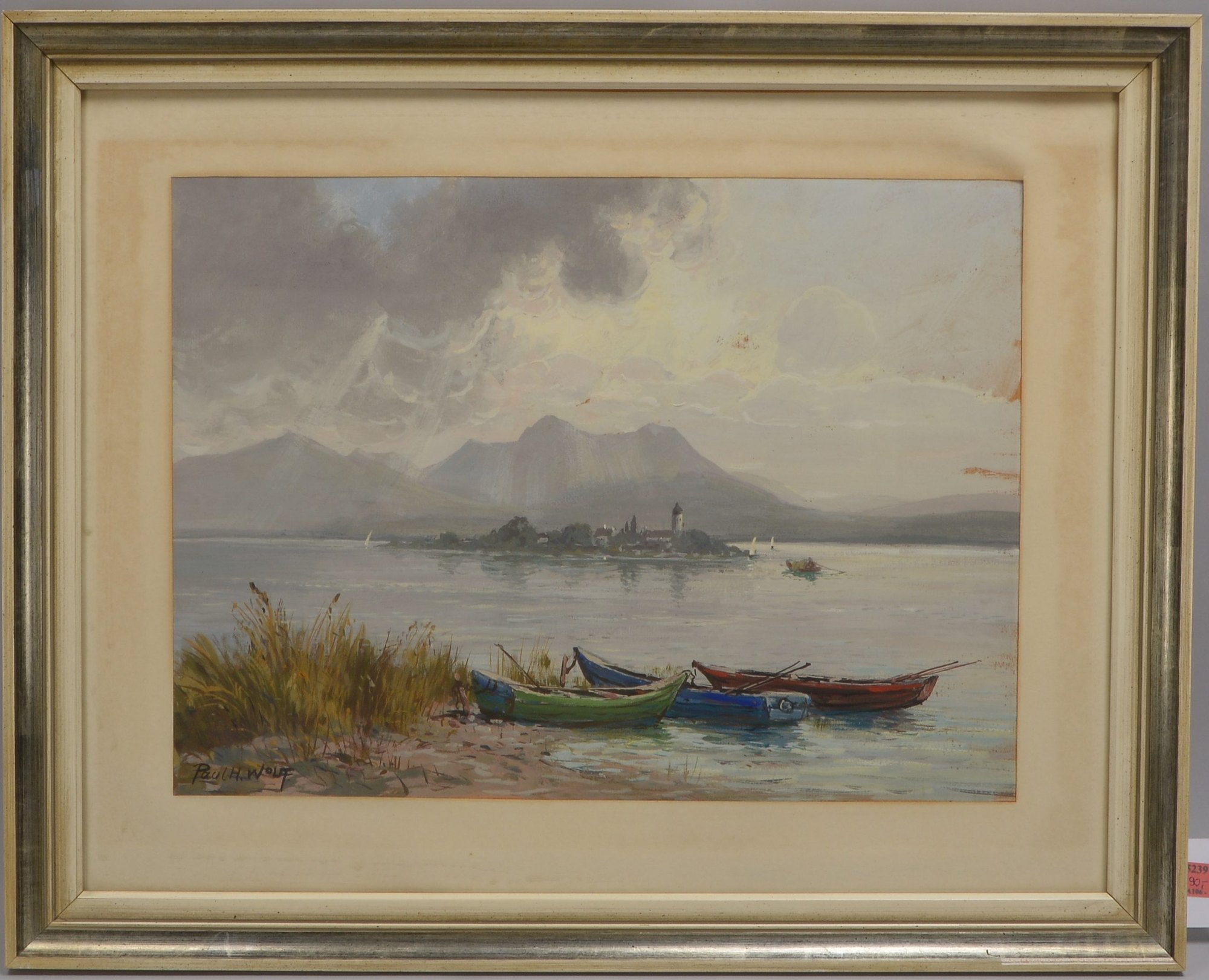 Wolff, Paul H. (1880 - 1954, deutscher Bühnenbildner/Zeichner und Landschaftsmaler), Gouache