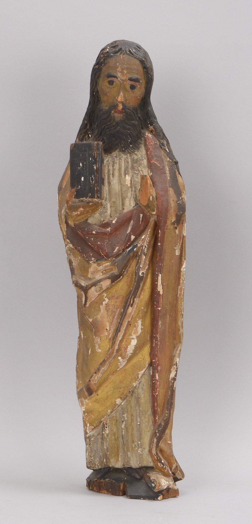 Sakrale Skulptur, 'Heiliger Jesus Pantokrator', Holz gefasst; Höhe 50,5 cm