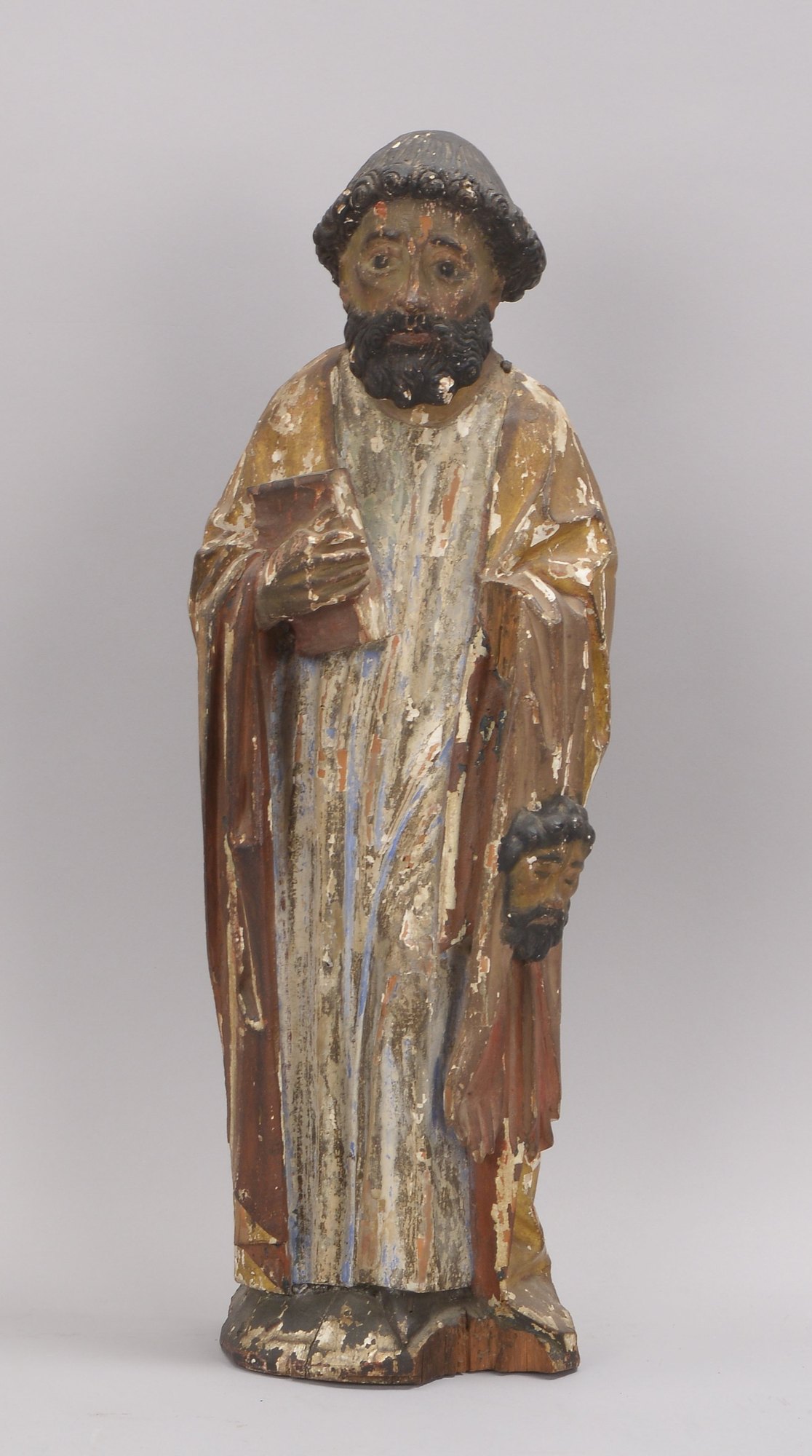 Sakrale Skulptur, 'Heiliger Paulus', Holz gefasst; Höhe 51,5 cm