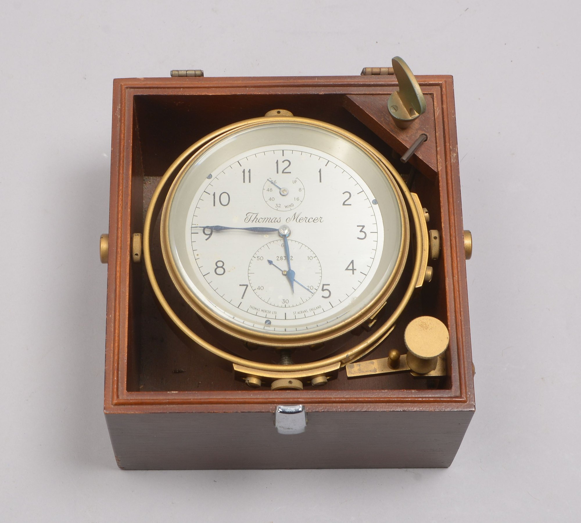 Schiffsuhr, Chronometer (Thomas Mercer Ltd., St. Albans/England), No. '28332', dezentrale Sekunde