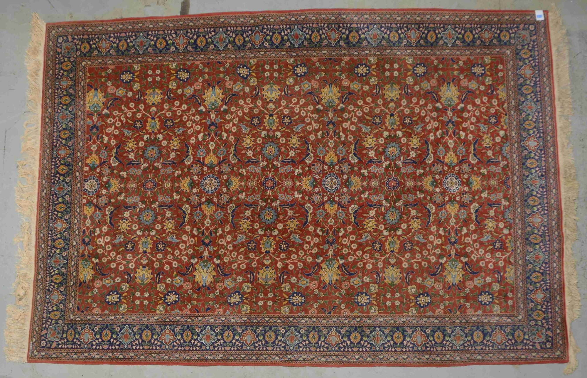 Hereke, Wolle auf Baumwolle, feine Knüpfung, floral durchgemustert