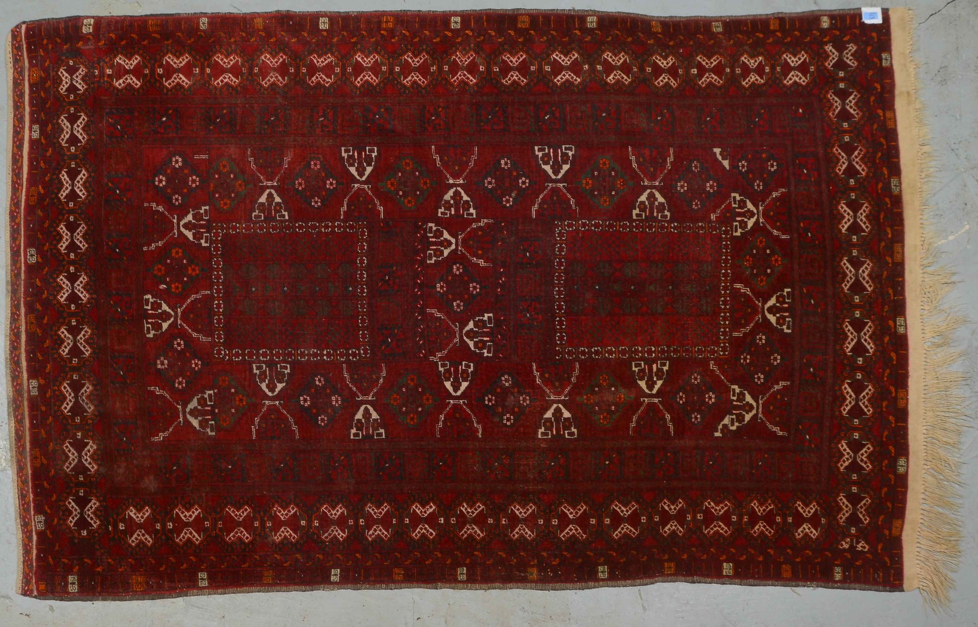 Turkman (Iran), älter, feste Knüpfung, Flor in gutem Zustand; 230 x 150 cm