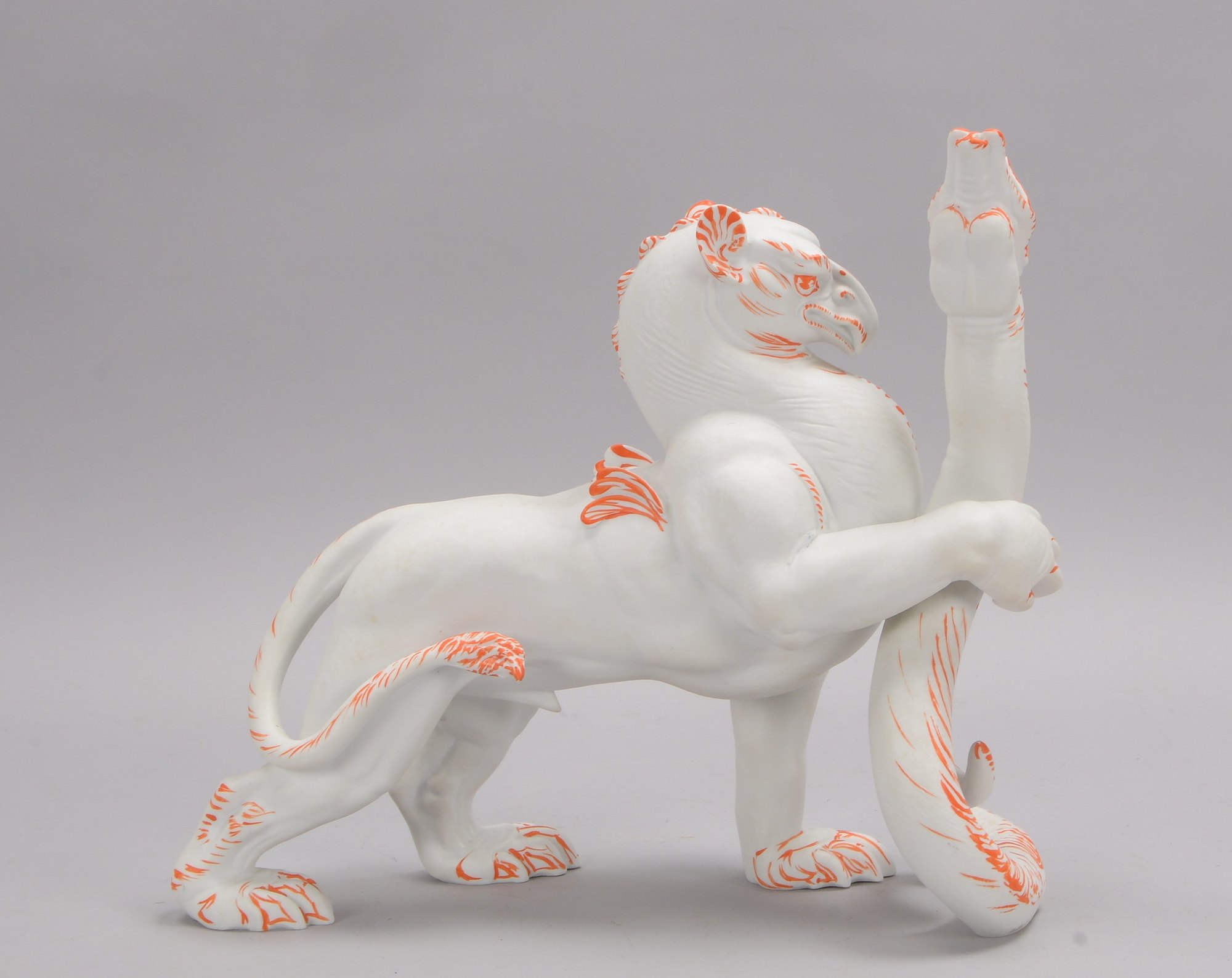 Rosenthal, figürlicher Leuchter, 'Greif und Schlange', Entwurf: Ernst Fuchs