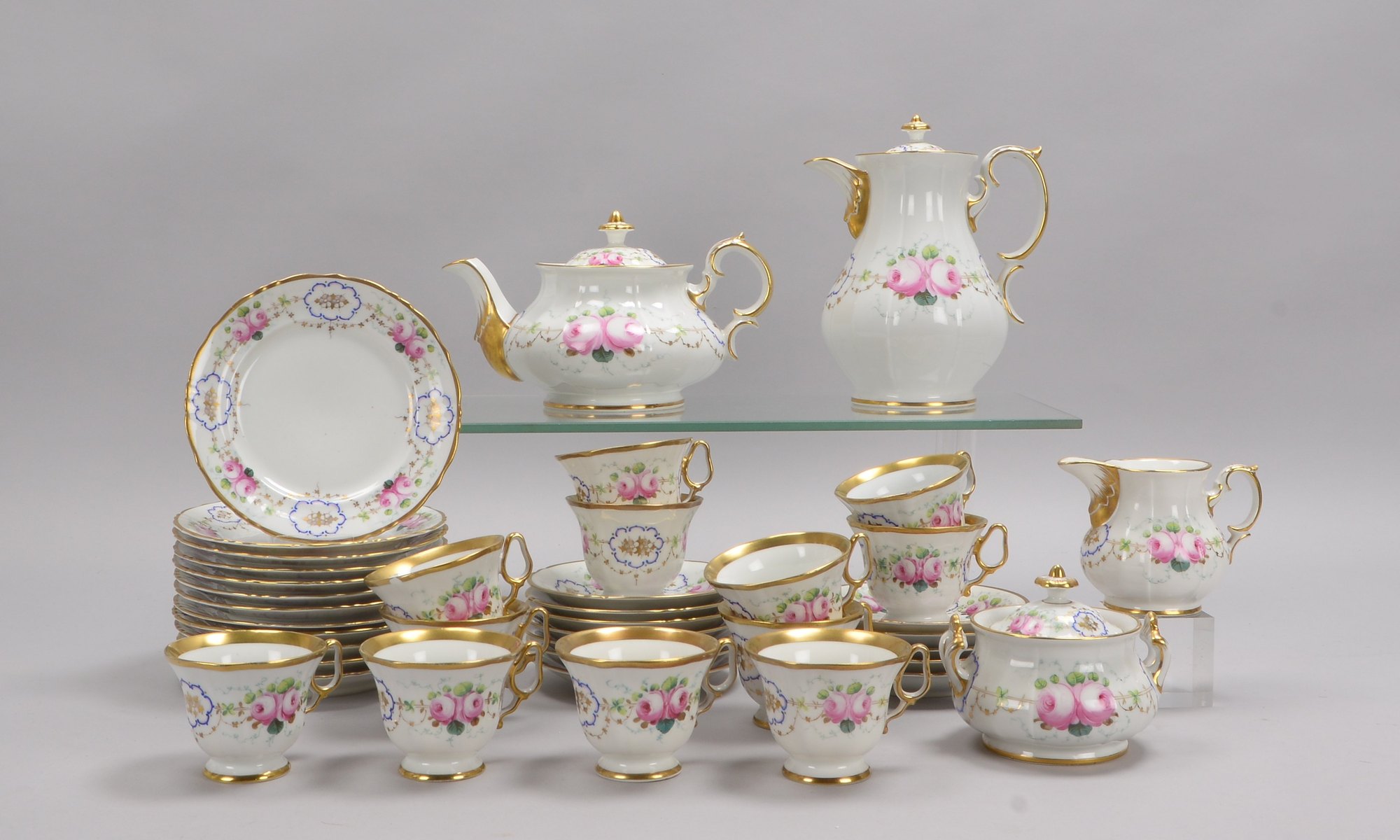 Tielsch Altwasser/Schlesien, Kaffee-/Teeservice (Biedermeier)