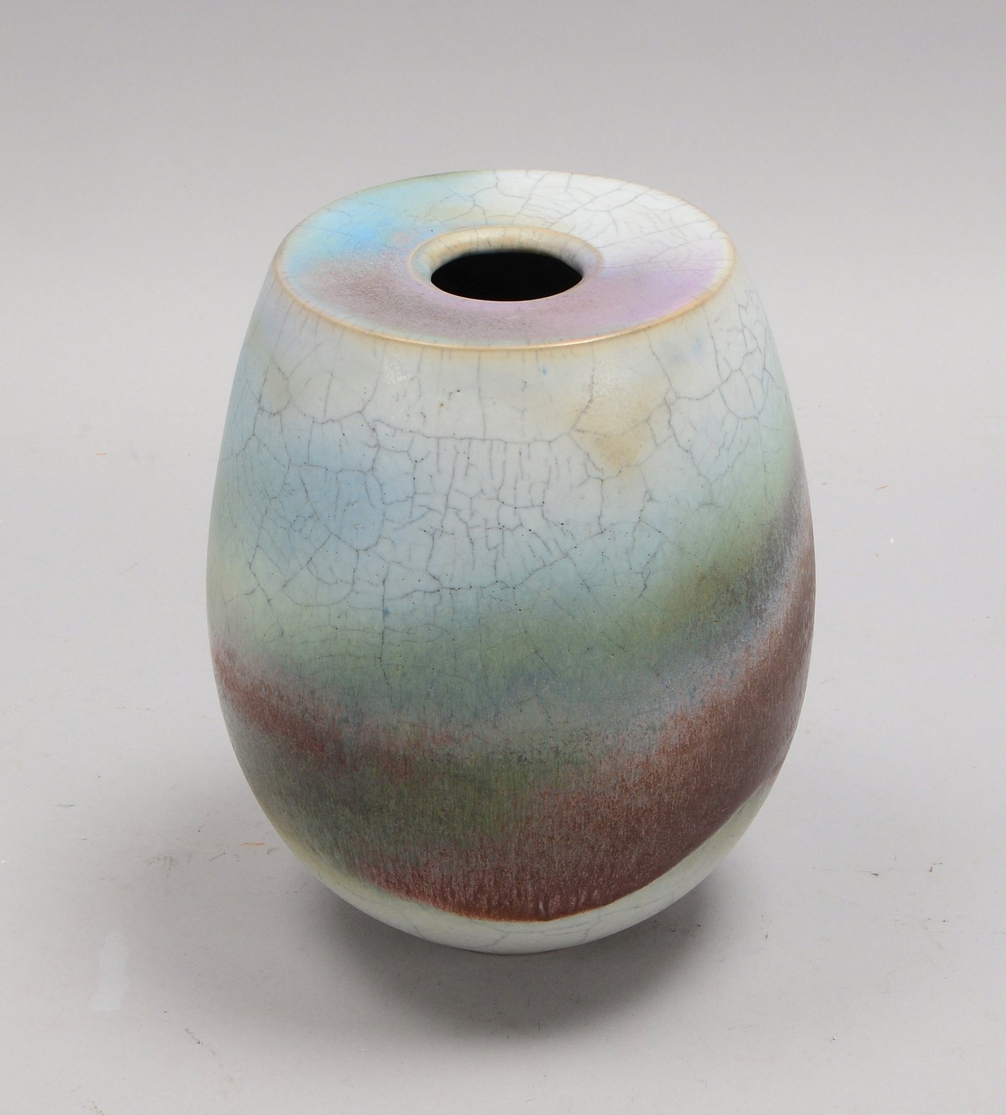 Craemer, Claudia, Künstler-Keramikvase, Raku-Technik, mit Signet