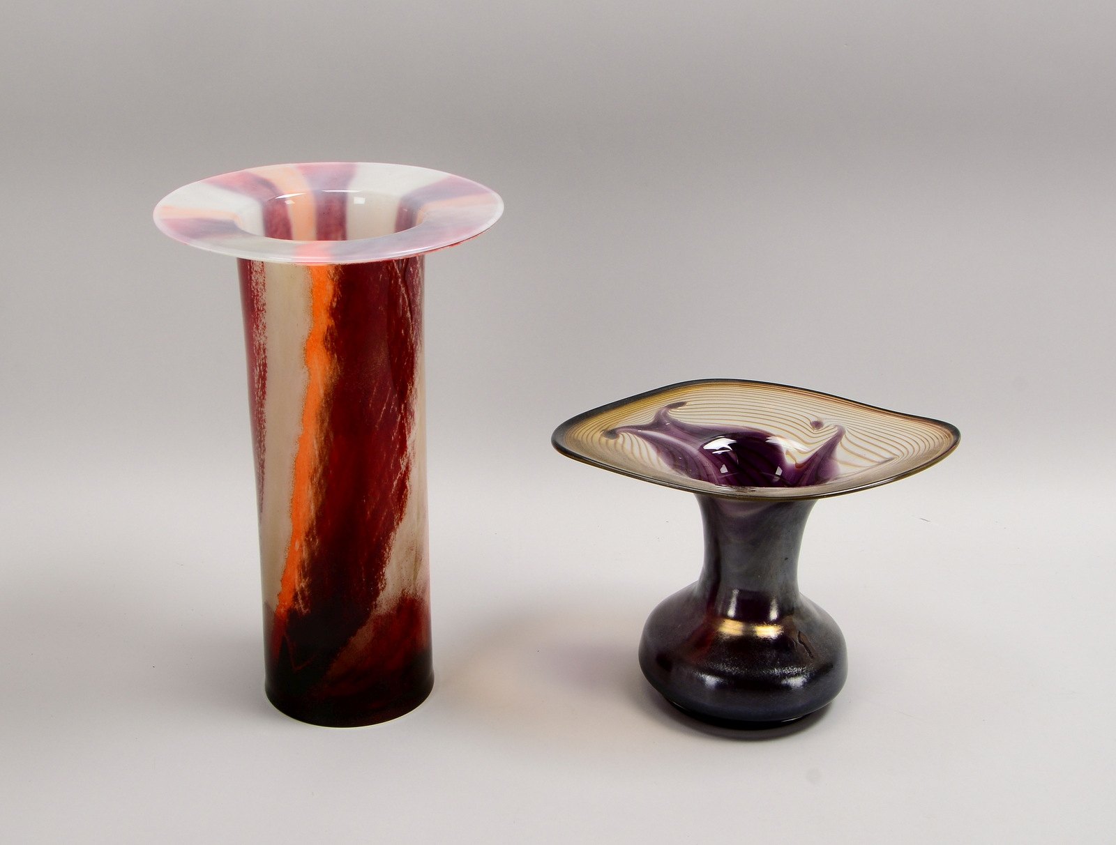 Eisch, Designer-Glasvase, signiert und datiert 'Eisch (19)'79'; Höhe 20 cm, Ø 26 cm