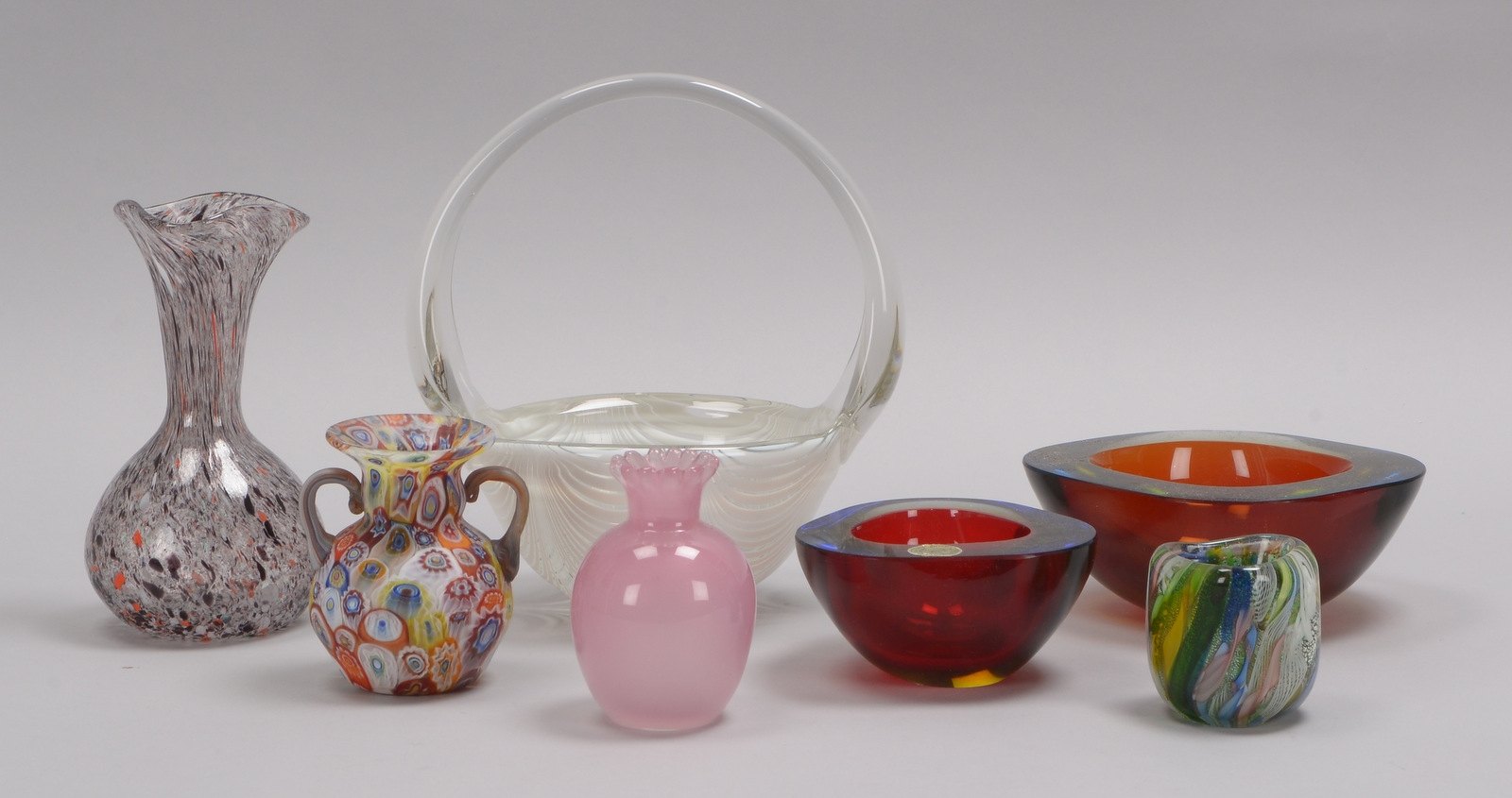 Kleines Glaskonvolut (Murano), versch. Teile und Ausführungen, 7 Stück
