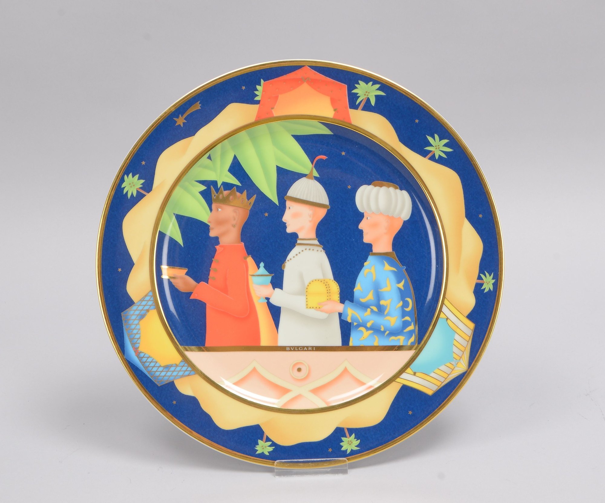 Rosenthal/Bulgari, Weihnachtsteller (1999), Motiv 'Heilige Drei Könige'; Durchmesser Ø 31 cm