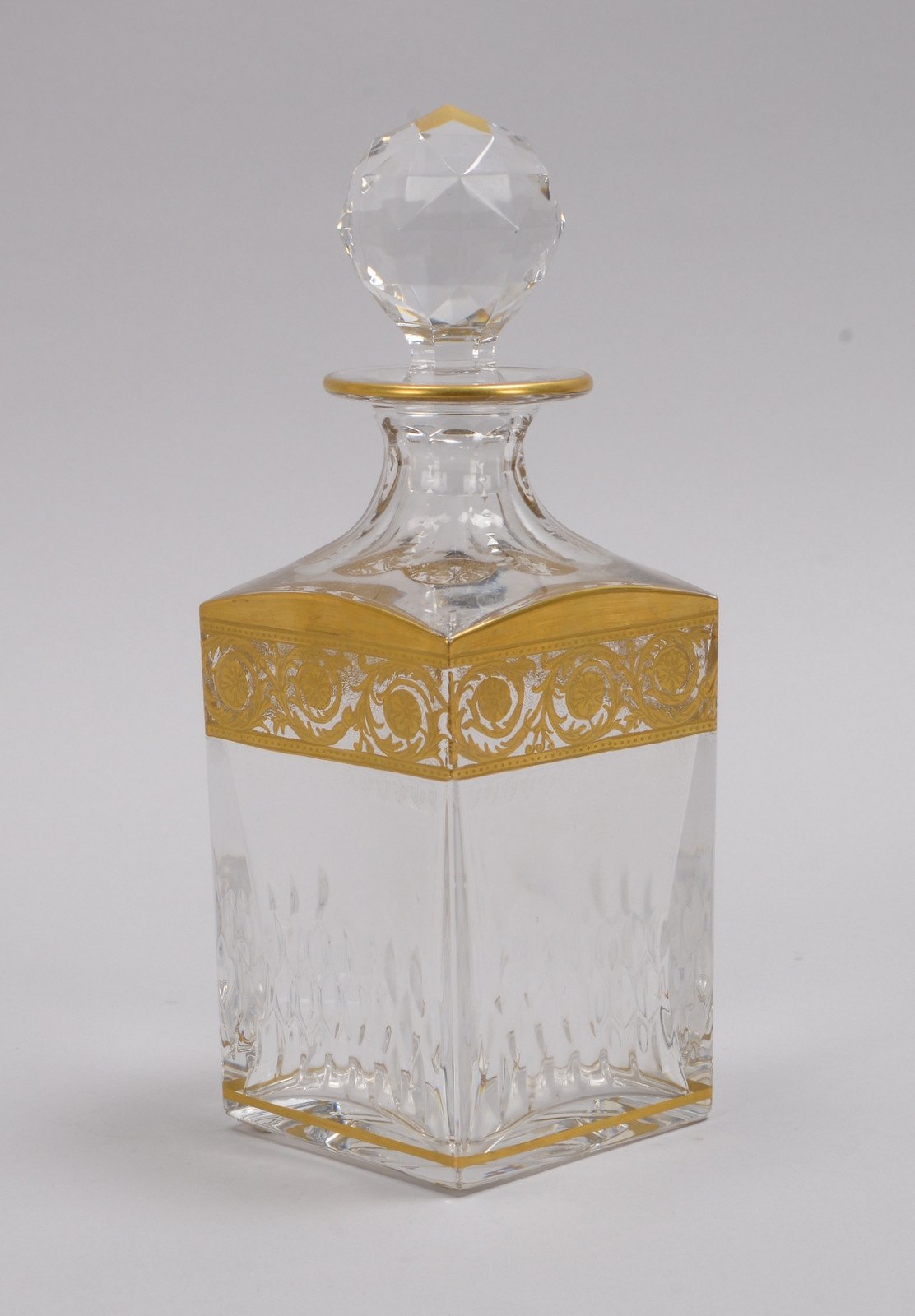 Saint-Louis Cristal/Frankreich, Glas-Dekanter - Whiskeykaraffe; Höhe 25 cm