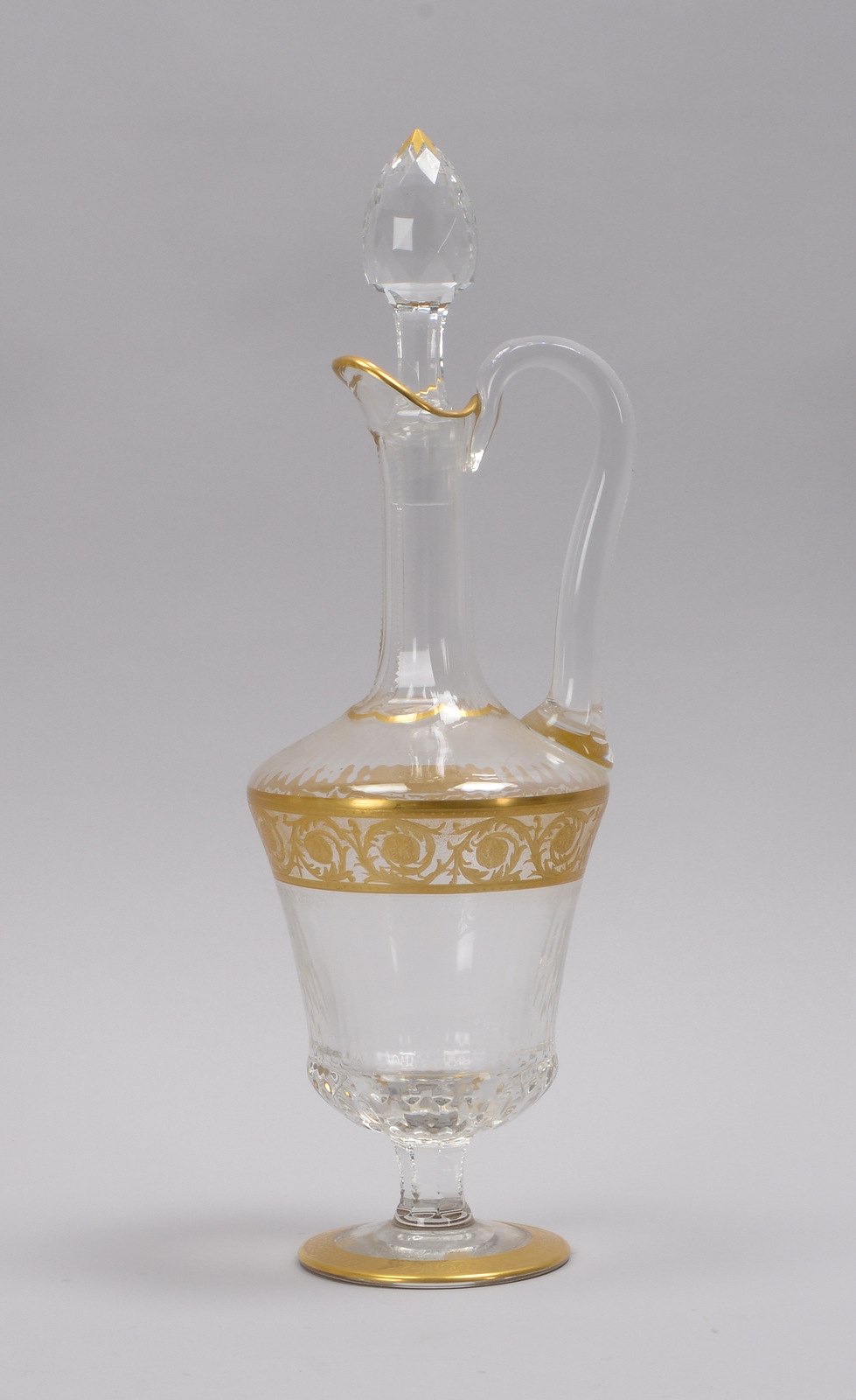 Saint-Louis Cristal/Frankreich, Glas-Dekanter - Weinkaraffe; Höhe ca. 39 cm