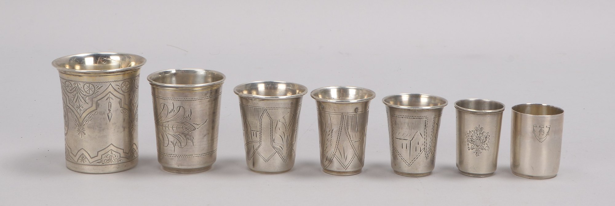 Konvolut Schnapsbecher/Wodkabecher, Silber, verschiedene Ausführungen