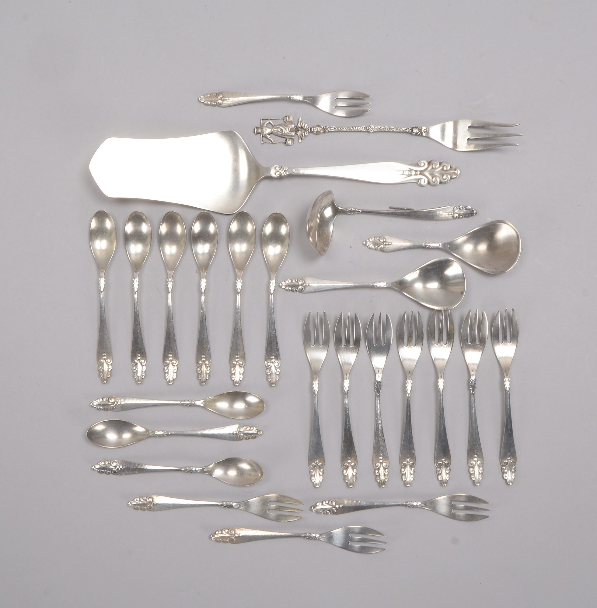 Kaffeebesteck (Holland, um 1929 - Meisterzeichen 'H.H.'), 833 Silber