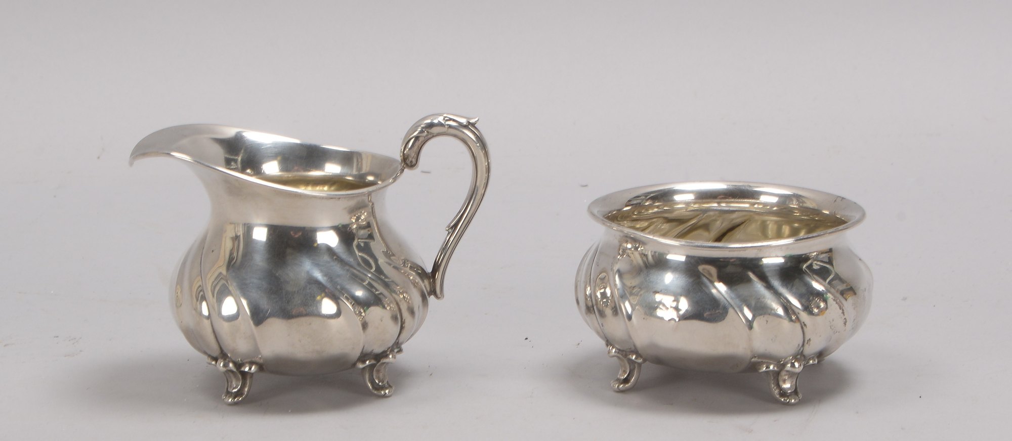 Wilkens, Zucker und Sahne, 830 Silber; Gewicht zusammen 214 g
