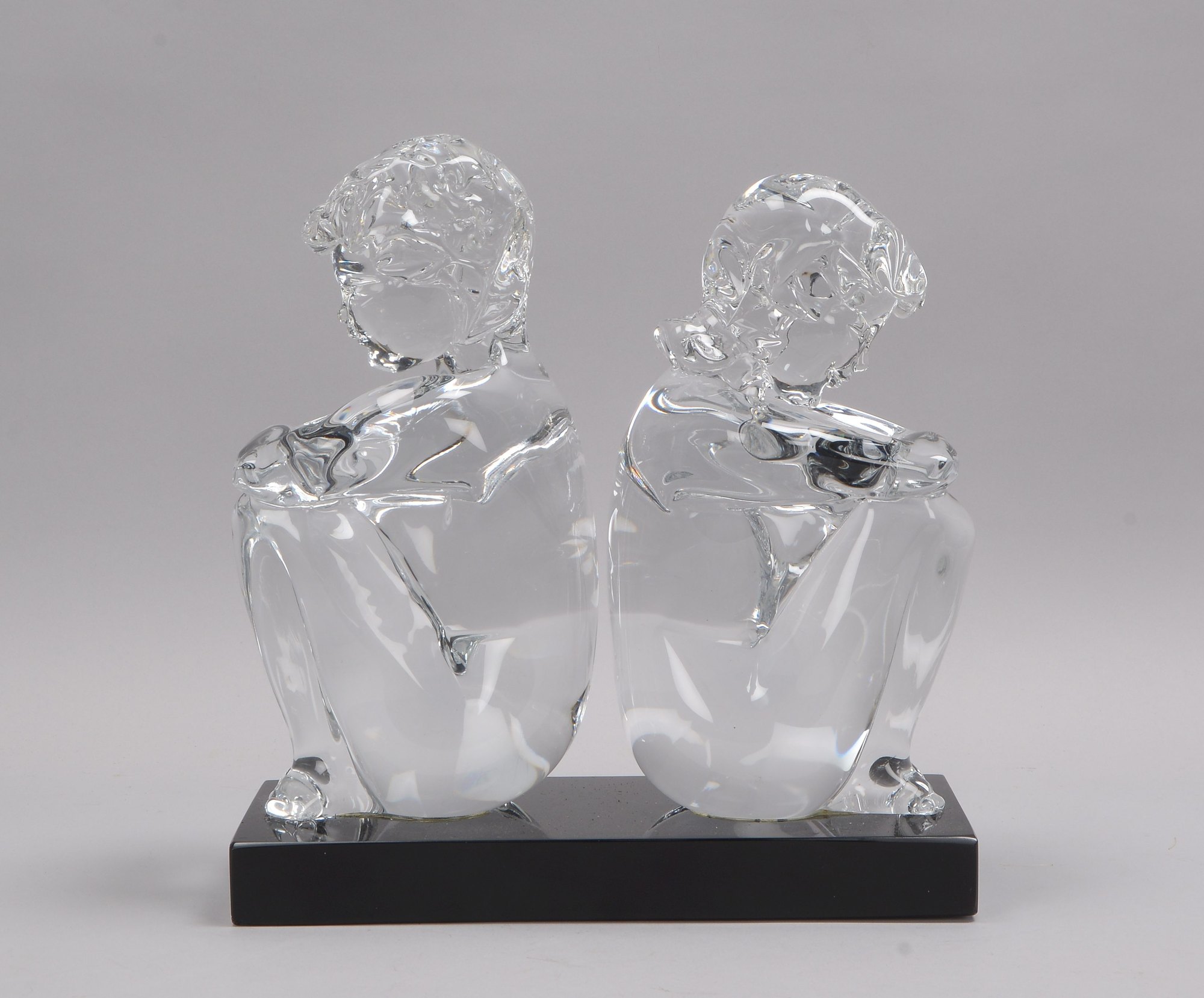 Rosin, Loredano (1936 - 1992), Glasskulptur, 'Rücken an Rücken'