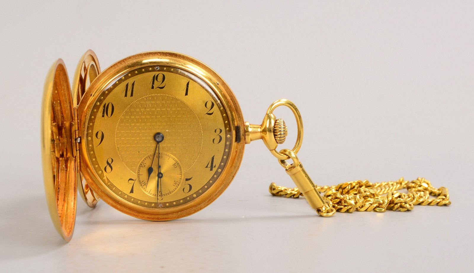 Taschenuhr (Schweiz), Marius LeCoultre, 18 kt GG-Gehäuse - läuft an