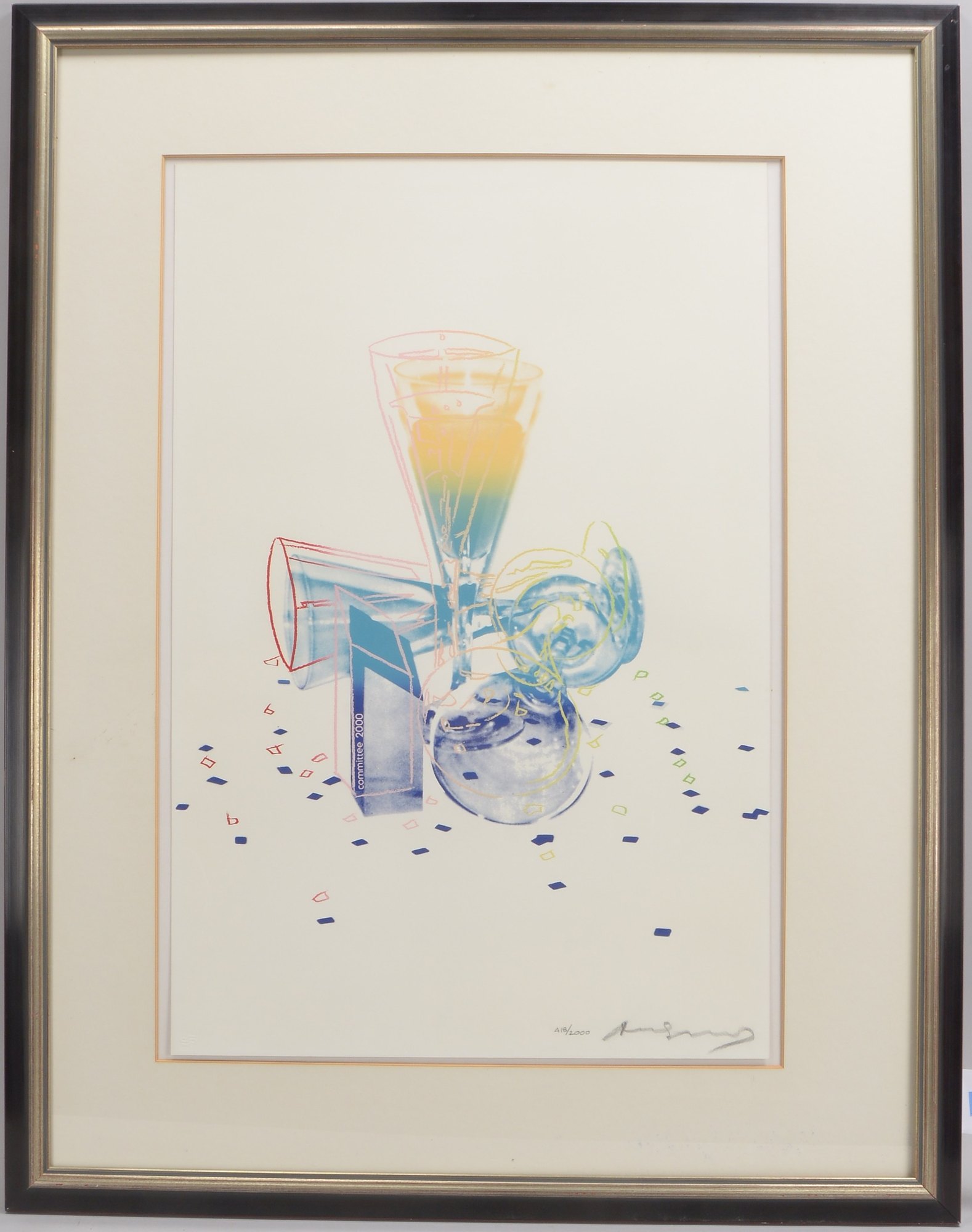 Warhol, Andy , 'Committee 2.000', Farbserigrafie/Irisverlauf, auf Lenox