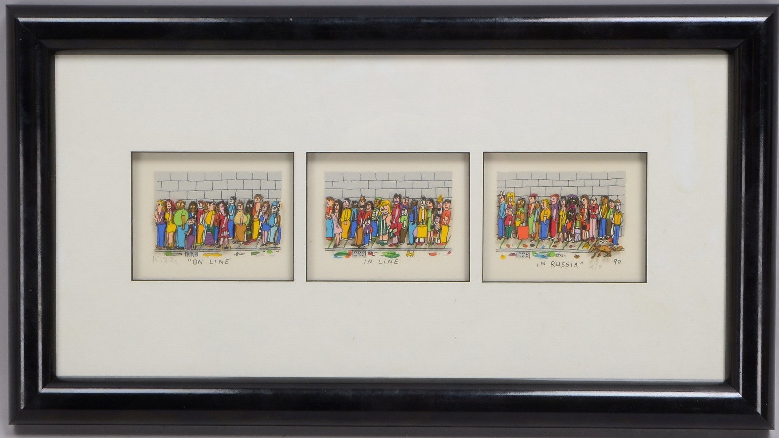 Rizzi, James, 'On Line - In Line - In Russia', 3x 3D-Farbserigrafien auf Papier