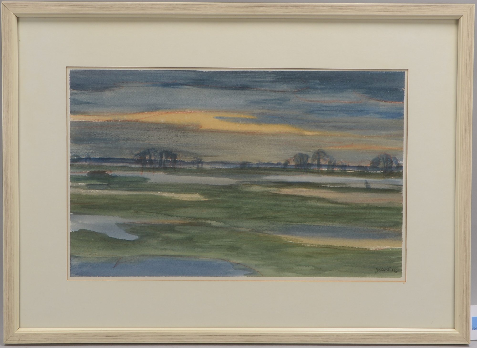 Modersohn, Christian (1916 - 2009), 'Worpsweder Moorlandschaft', Aquarell
