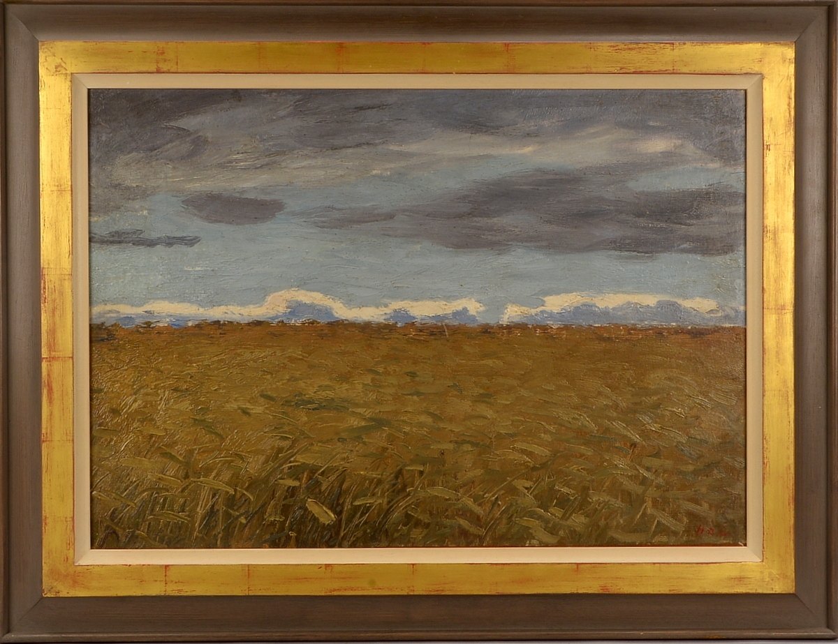 am Ende, Hans, 'Wogendes Kornfeld', Öl auf Hartfaser/gerahmt, unten rechts monogrammiert