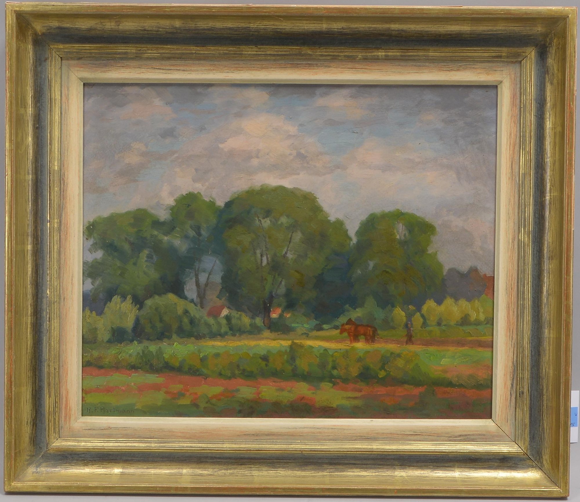 Hartmann, Hugo Friedrich, 'Felder bei Bardowick', Öl/Mk, unten li. sign.
