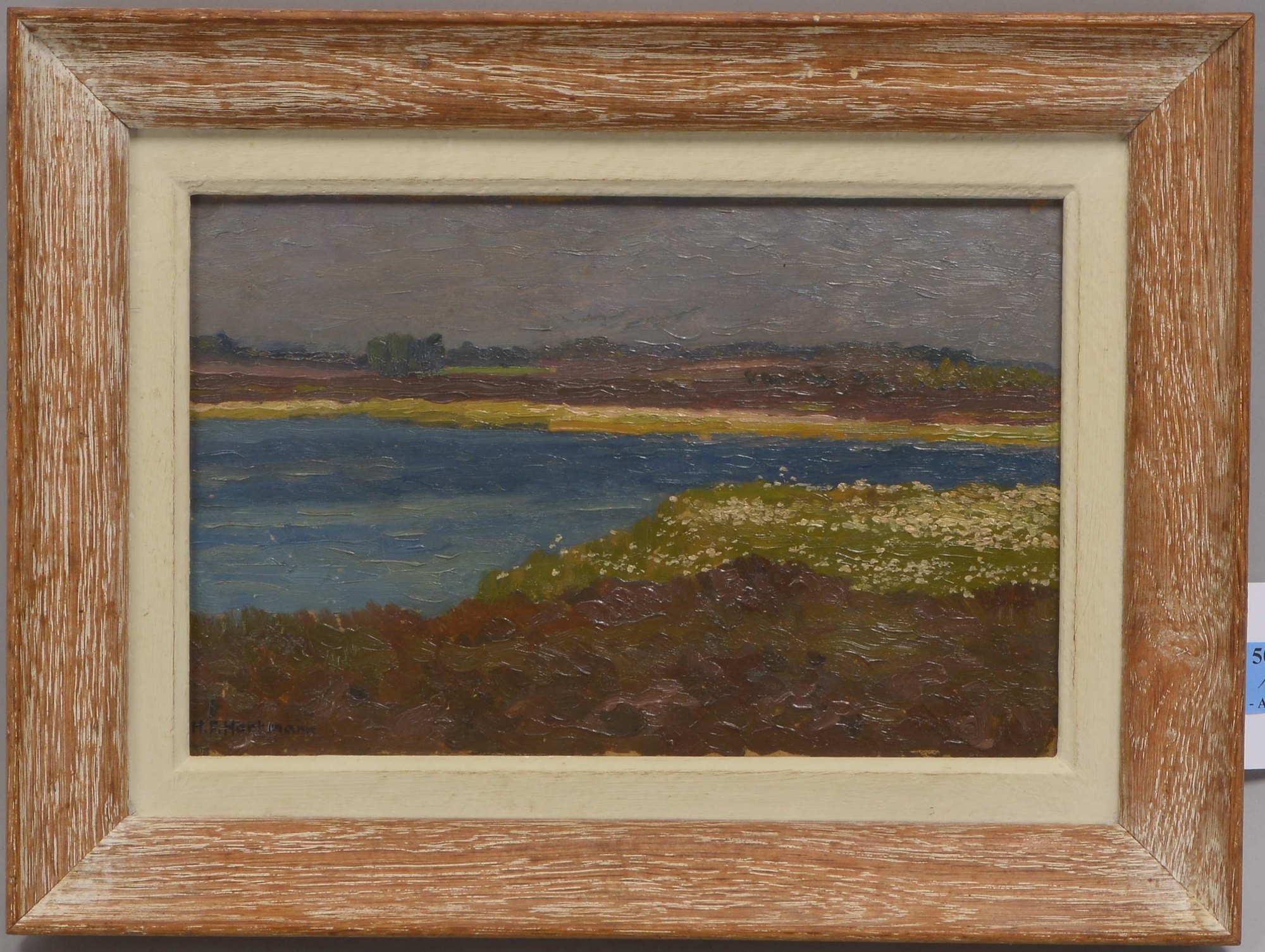 Hartmann, Hugo Friedrich, 'Buchweizenfeld am See', Öl/Mk, sign.