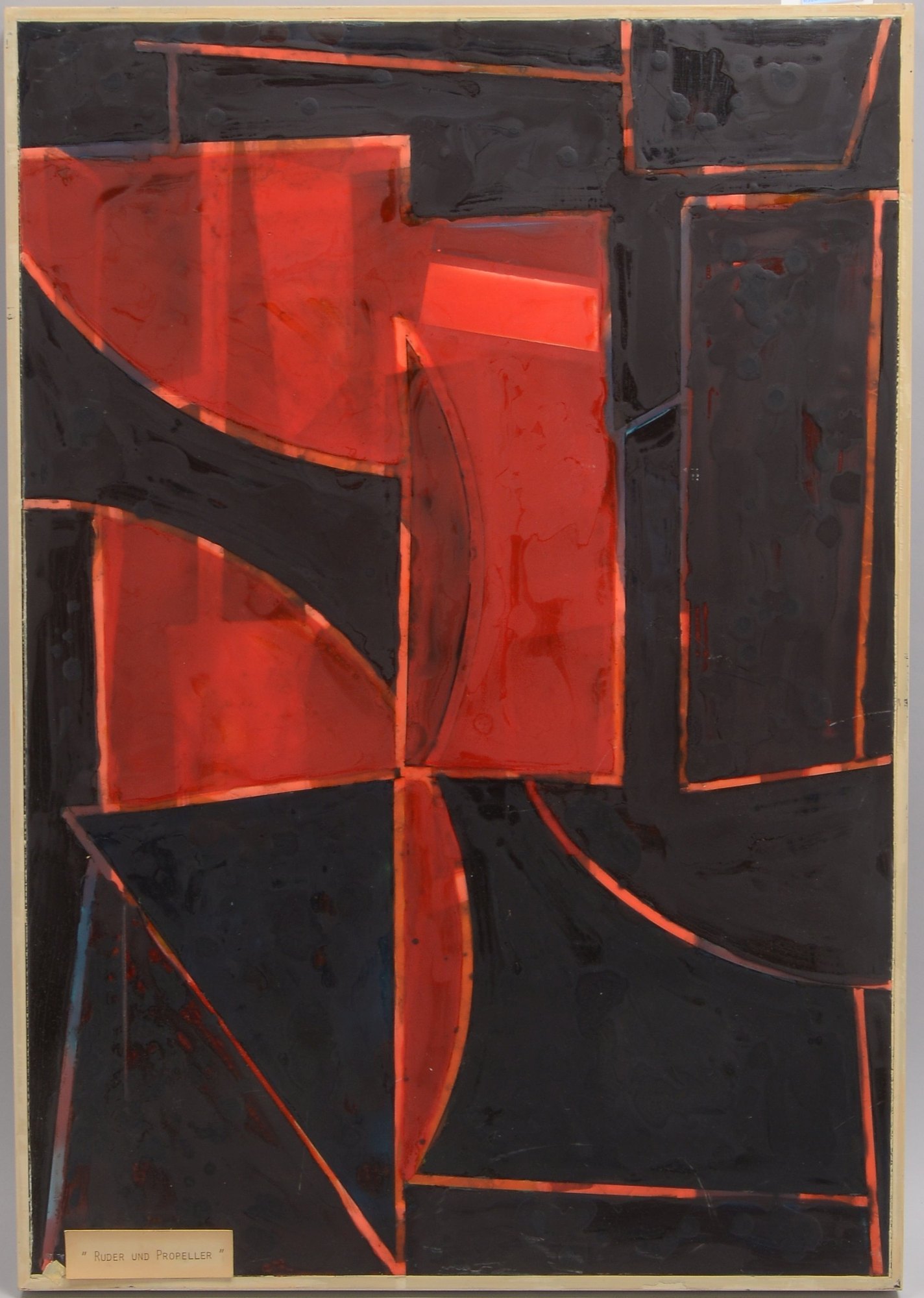 Reimer, Tom (1906 - 1975), 'Ruder und Propeller', Acryl/Holz, unsigniert