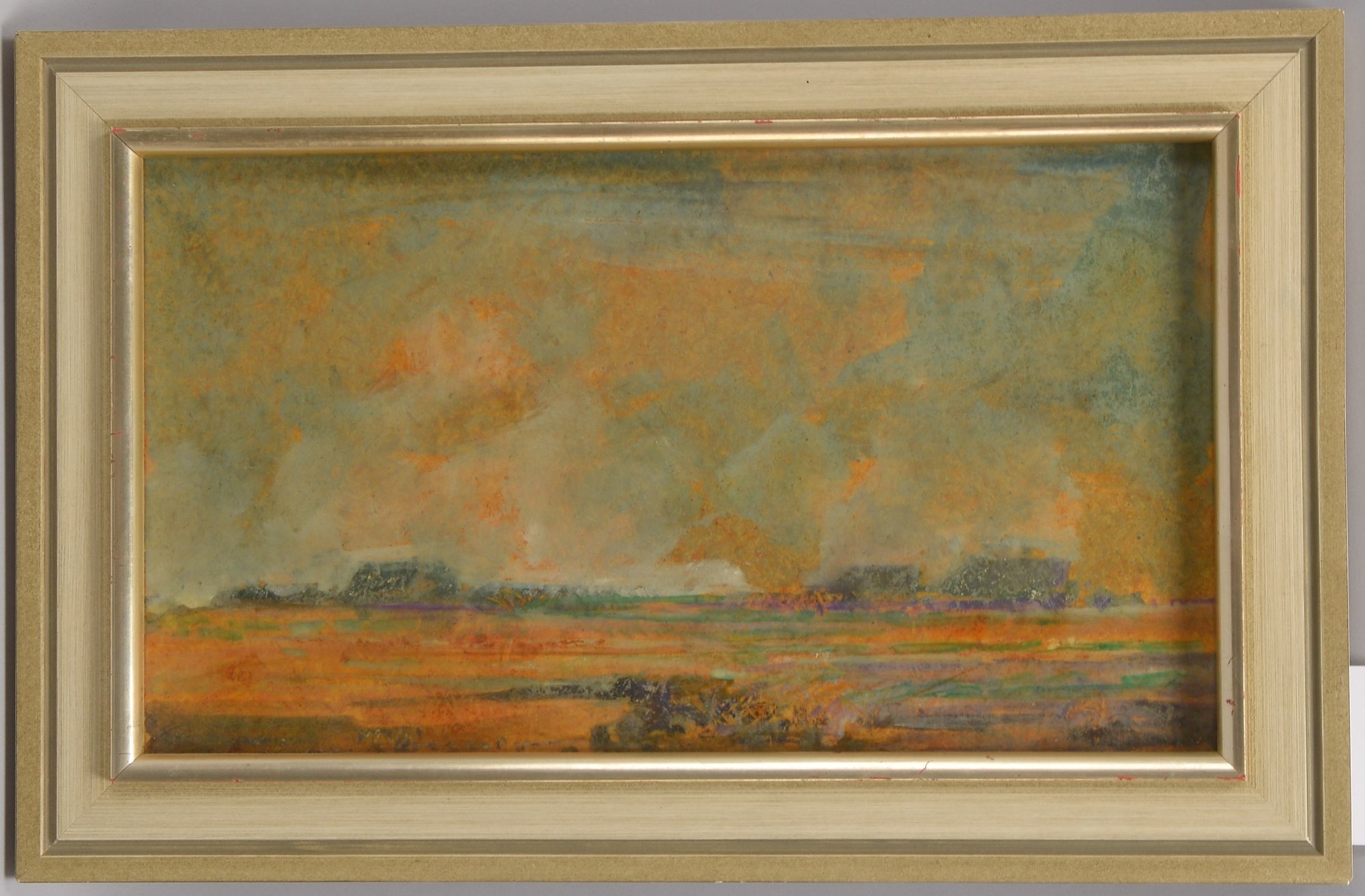 Reimer, Tom (1906 - 1975), 'Weite Landschaft', Acryl/Holz, unsigniert