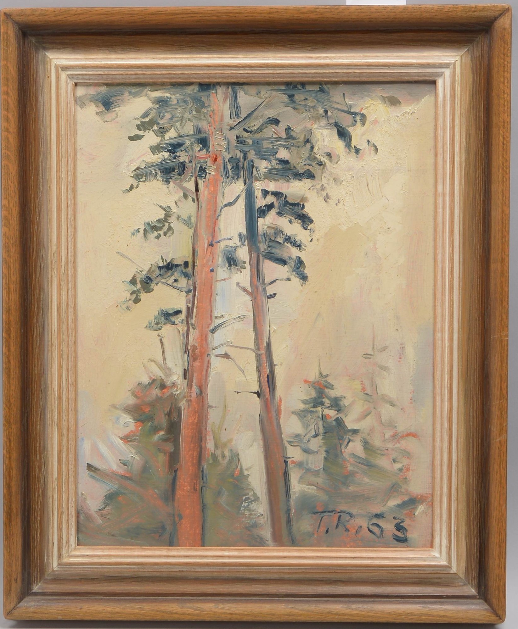 Reimer, Tom (1906 - 1975), 'Bäume', Öl auf Malkarton, monogrammiert